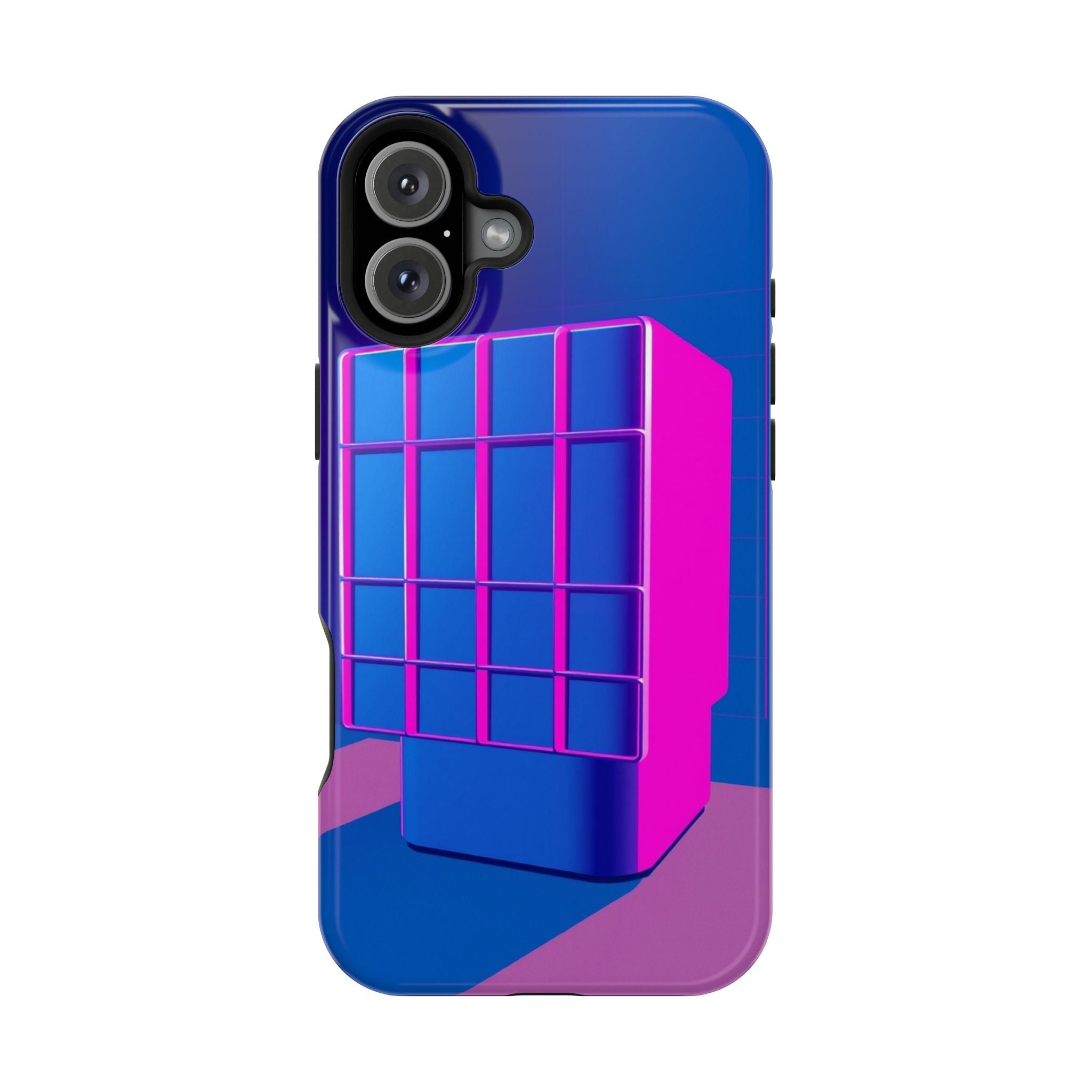 iPhone Earthy 80s Grid Synthwave Design Slim Everyday Designer Case · iPhone Cas
