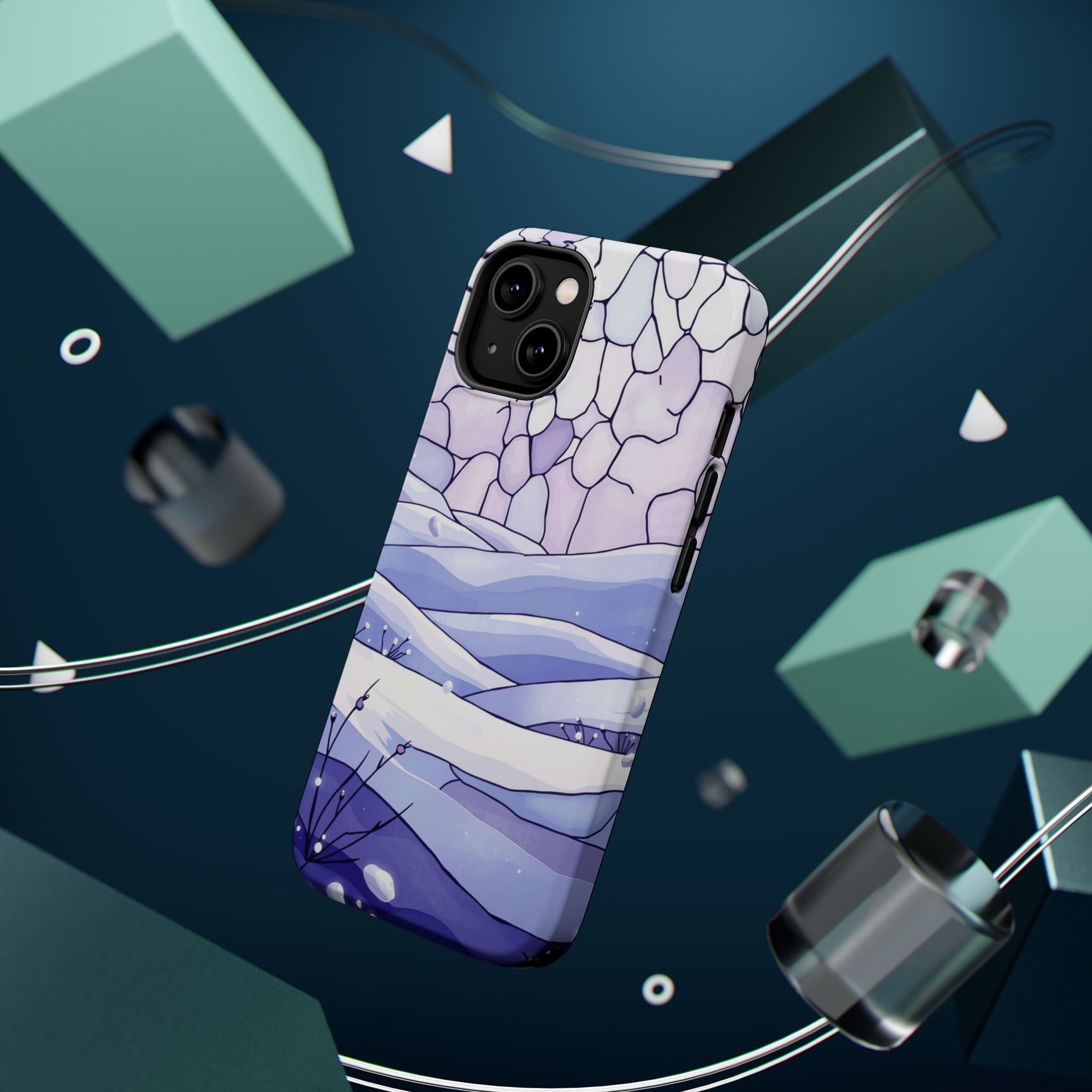 iPhone Snow Field Electric Art 11 Bold Modern Everyday Snap Case · iPhone Case