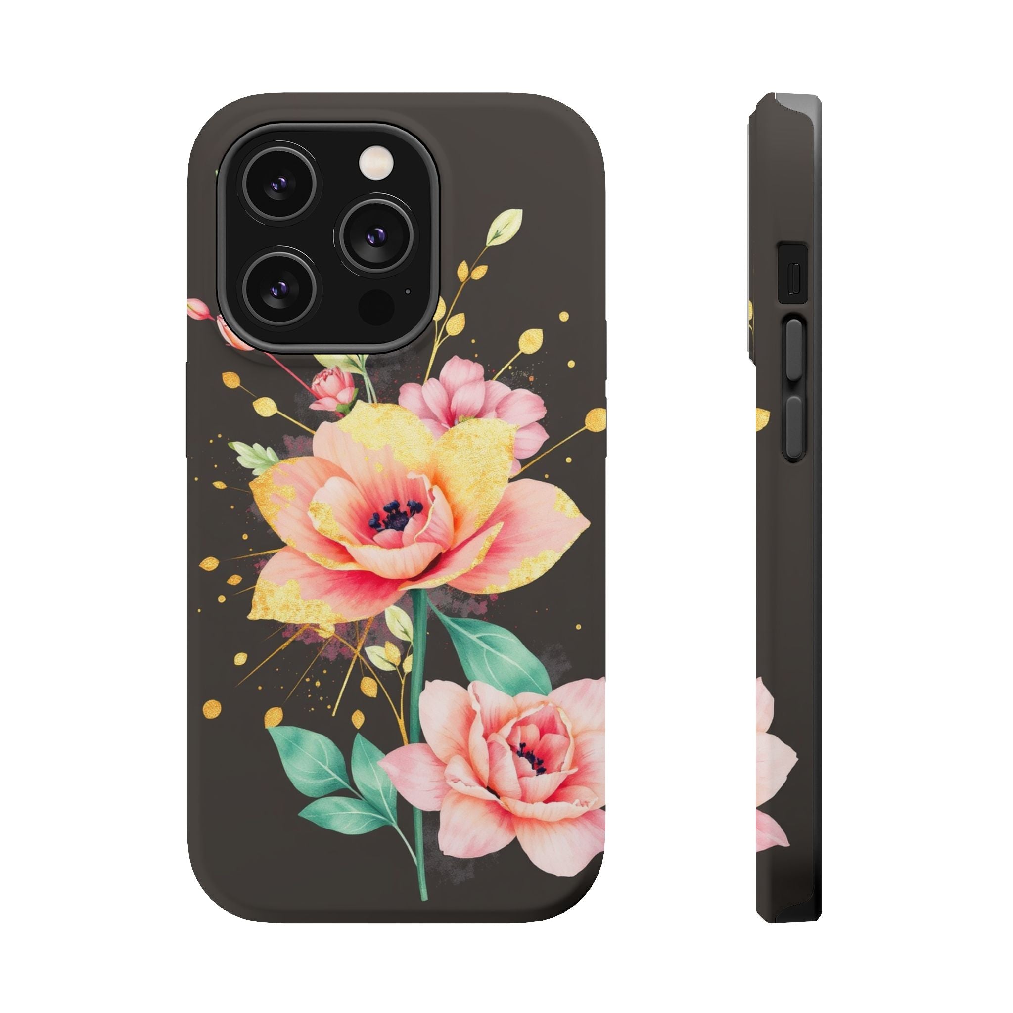 iPhone Earthy Floral Watercolor Splash Design Clean iPhone 14 Minimal · iPhone C
