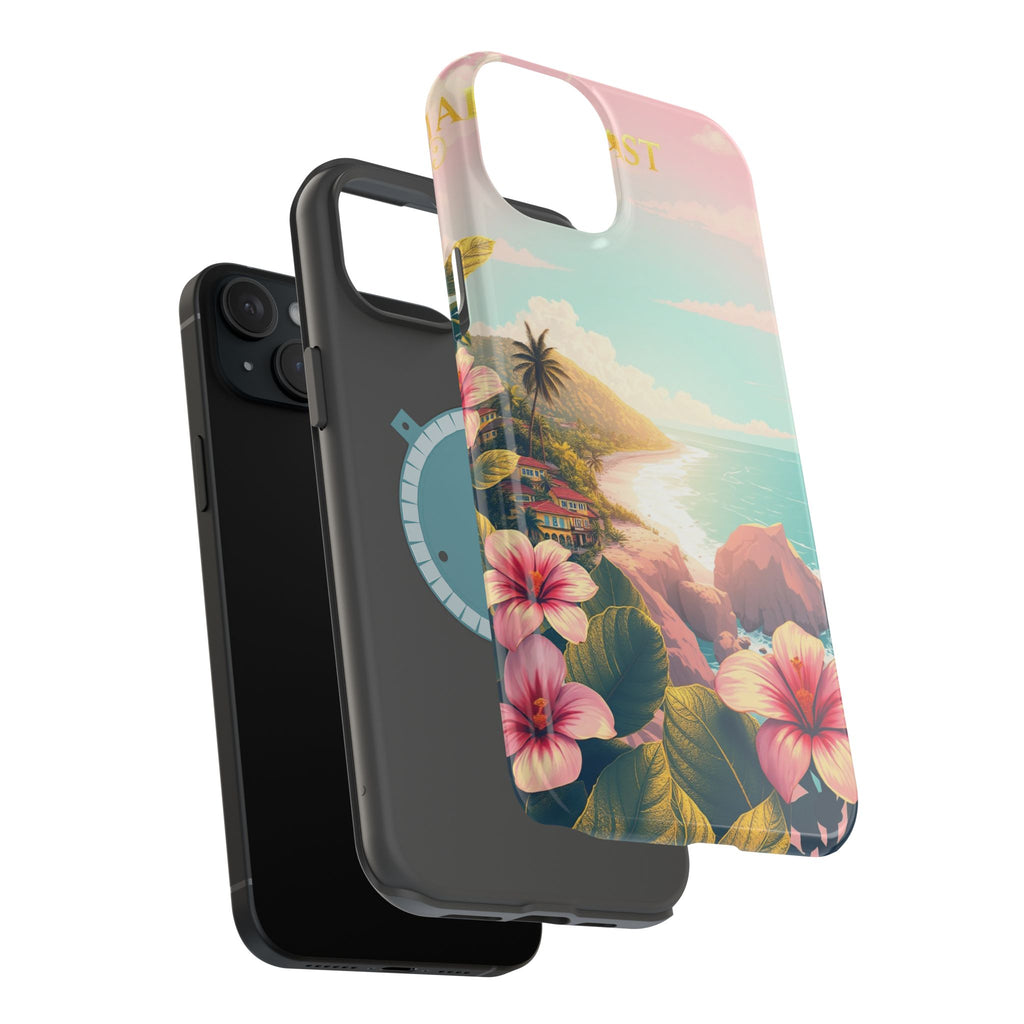 iPhone Mint And Blush Hibiscus Coast Slim Everyday iPhone 14 Designer · iPhone C