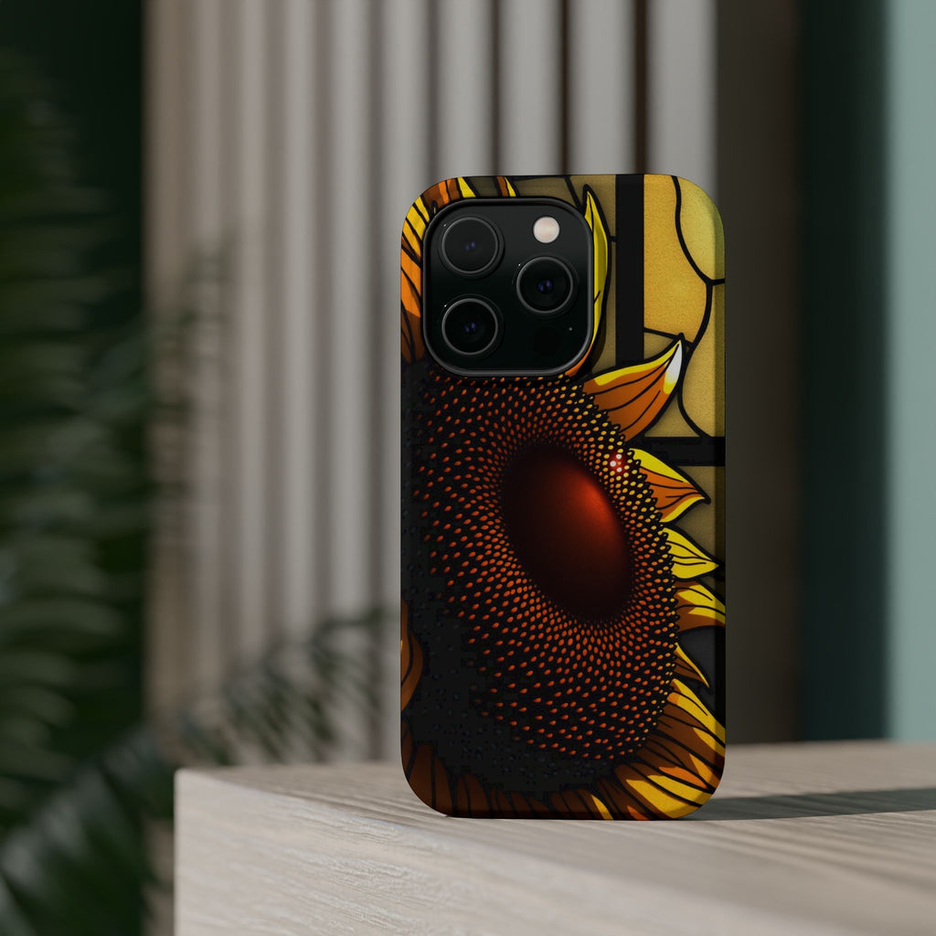 iPhone Sunflower Pop Stained Glass Bold Modern Everyday Snap Case · iPhone Case