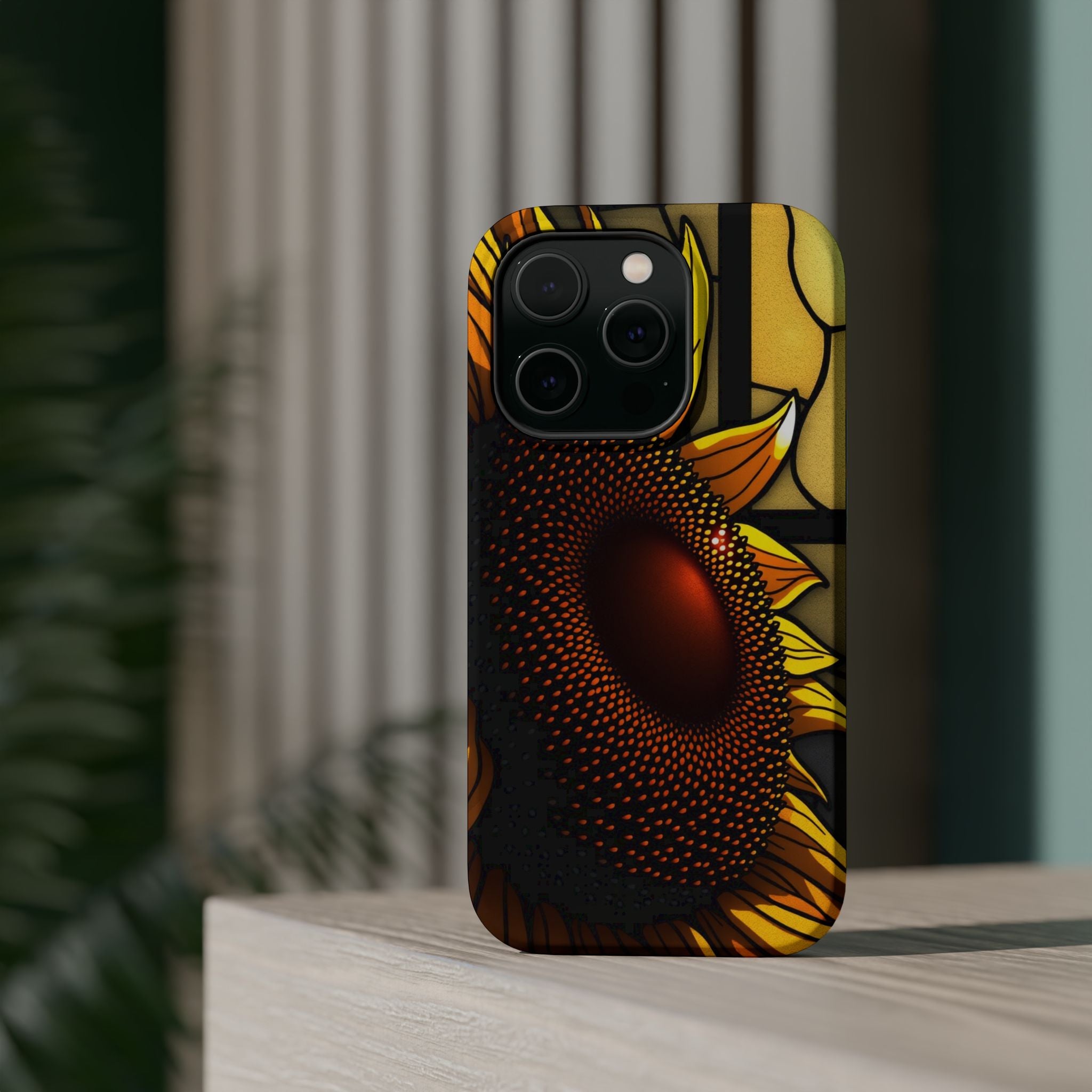 iPhone Sunflower Pop Stained Glass Bold Modern Everyday Snap Case · iPhone Case