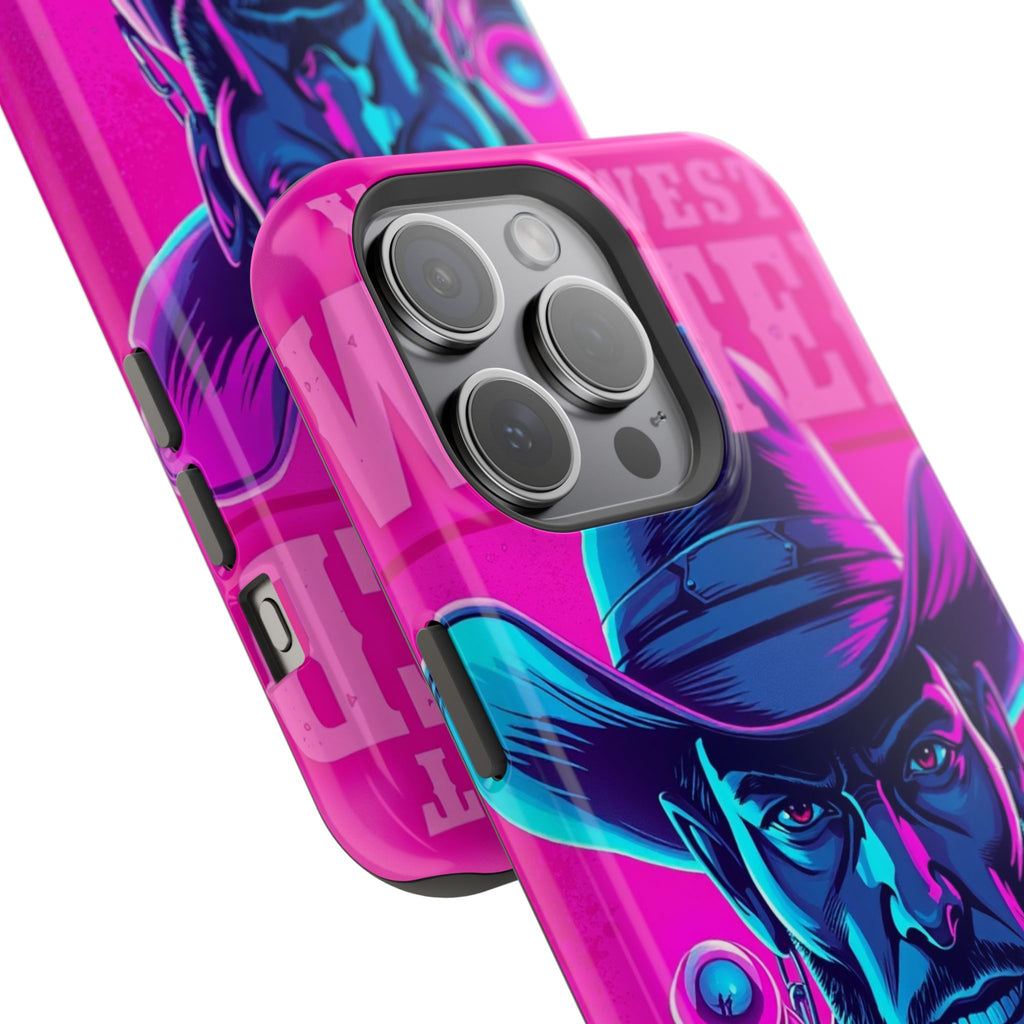 iPhone Wild West Wanted Neon Cyberpunk Slim Everyday Designer Case · iPhone Case