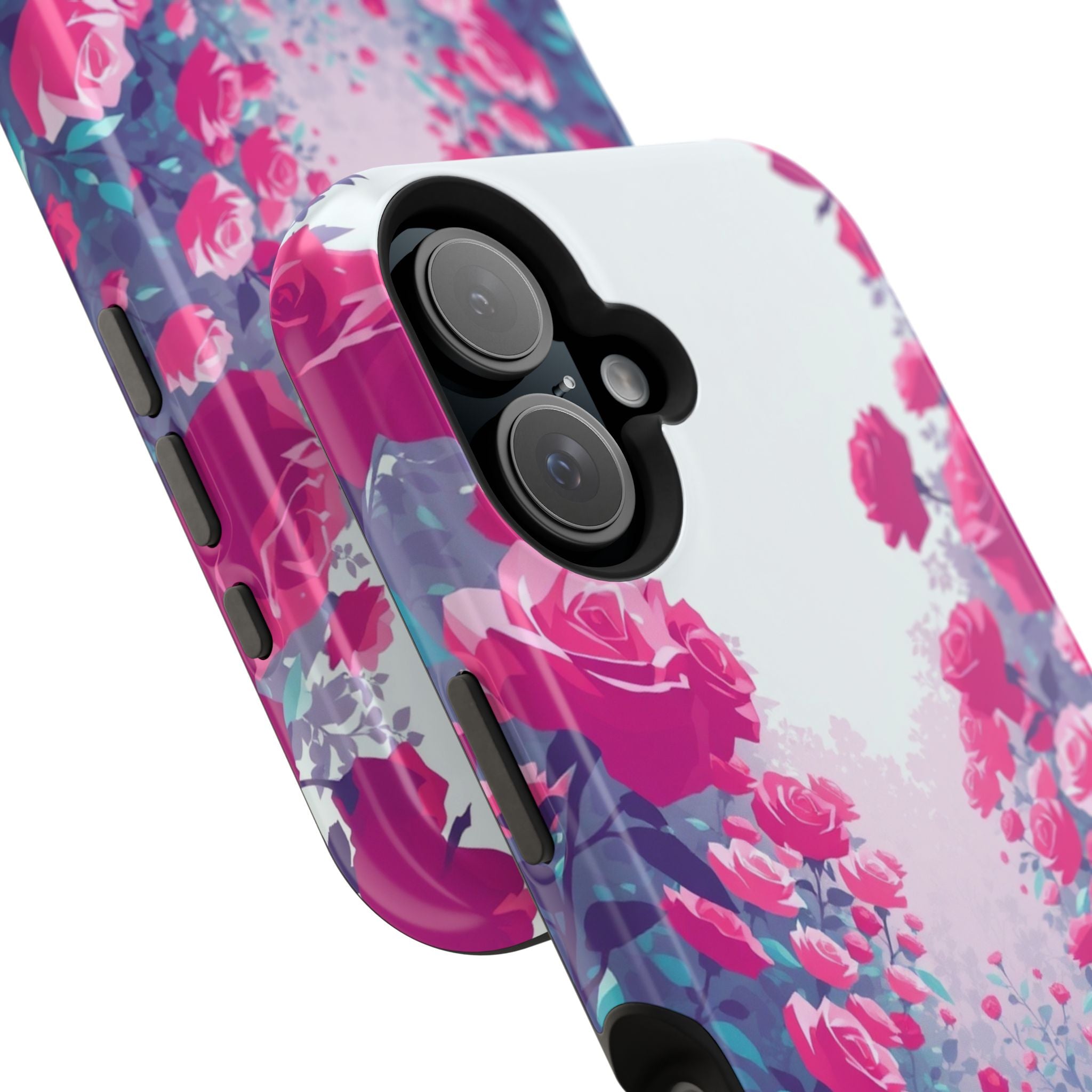 iPhone Cyan And Magenta Rose Garden Slim Everyday Designer Case · iPhone Case