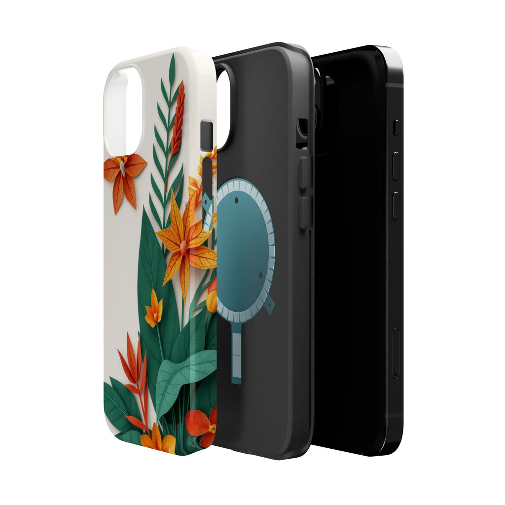iPhone Jungle Floral Paper Cut Art Bold Modern Everyday Snap Case · iPhone Case