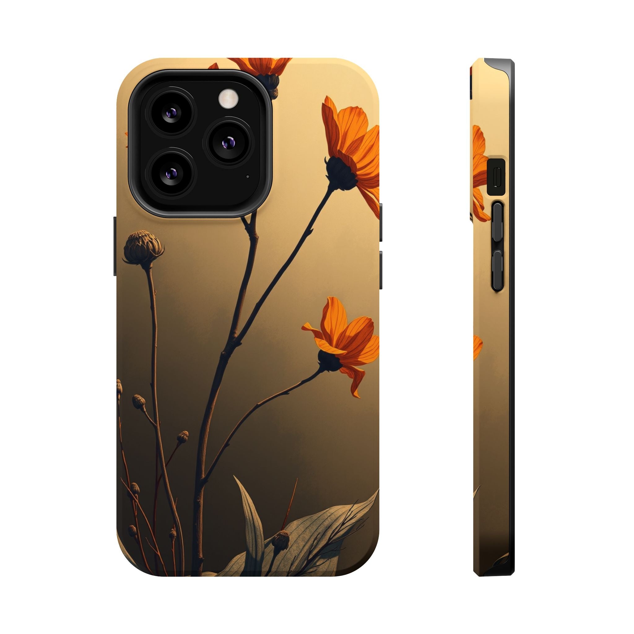 iPhone Burnt Orange And Sand Botanical Illustration Gal Slim Snap Case · iPhone