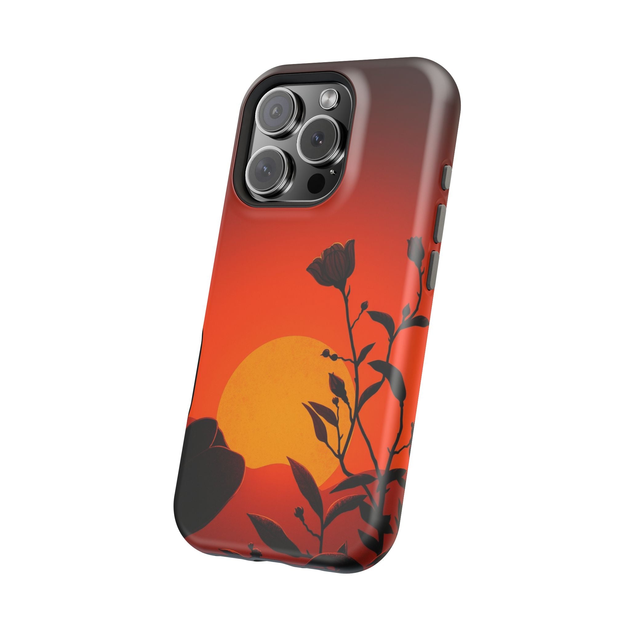 iPhone Bloom and Leaf Dark Gothic Ink Slim Everyday Designer Case · iPhone Case