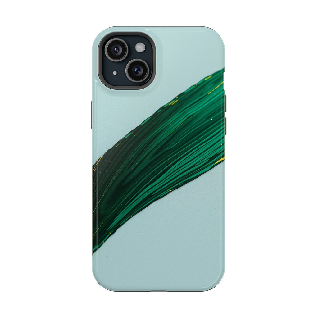iPhone Emerald Green And Gold Calligraphic Stroke iPhone Clean Minimal · iPhone