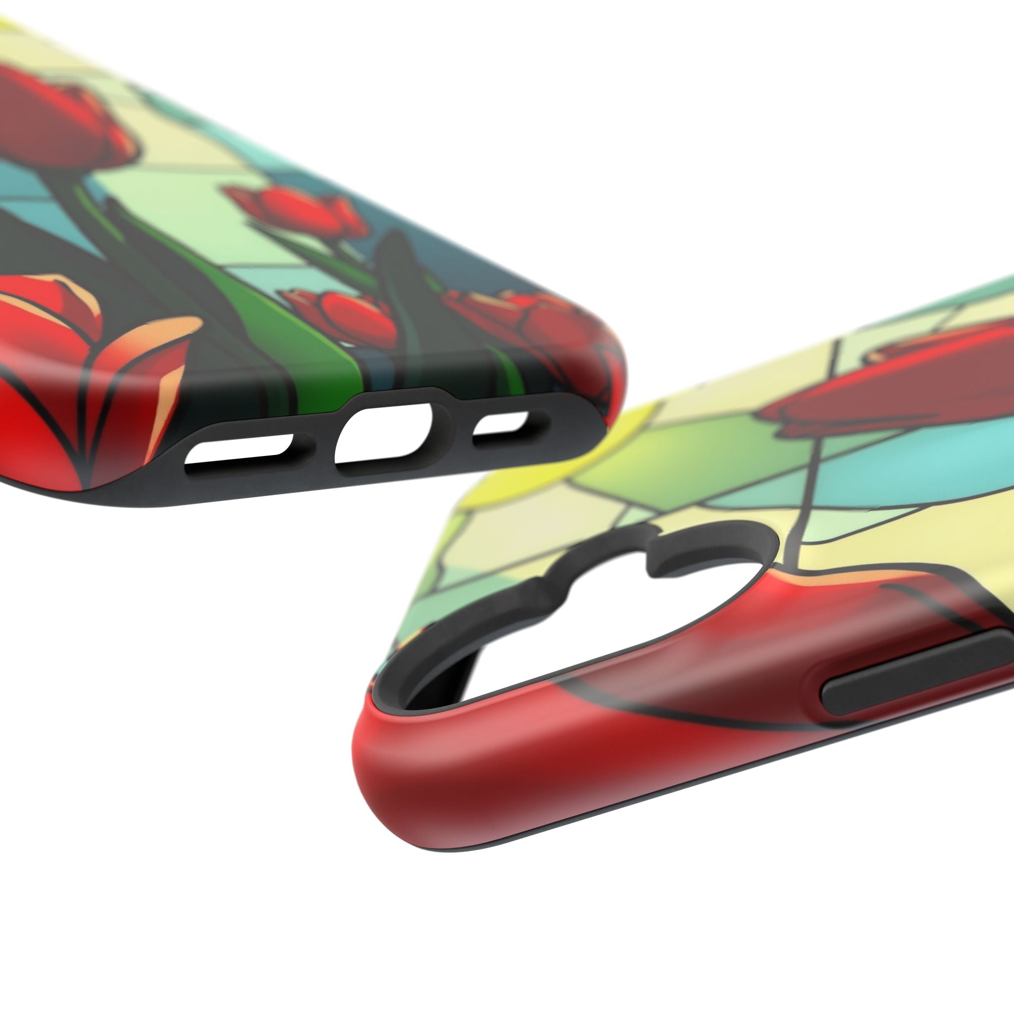 iPhone Tulip Row Stained Glass Slim Everyday Designer Case · iPhone Case