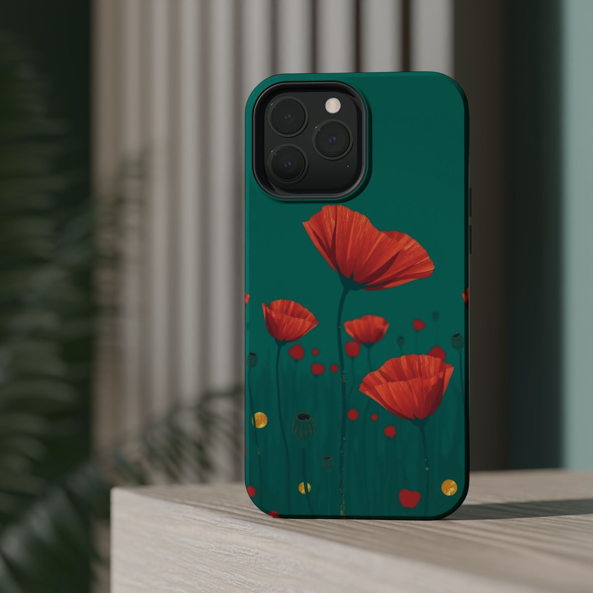 iPhone Earthy Poppy Field Design Bold Modern Everyday Snap Case · iPhone Case