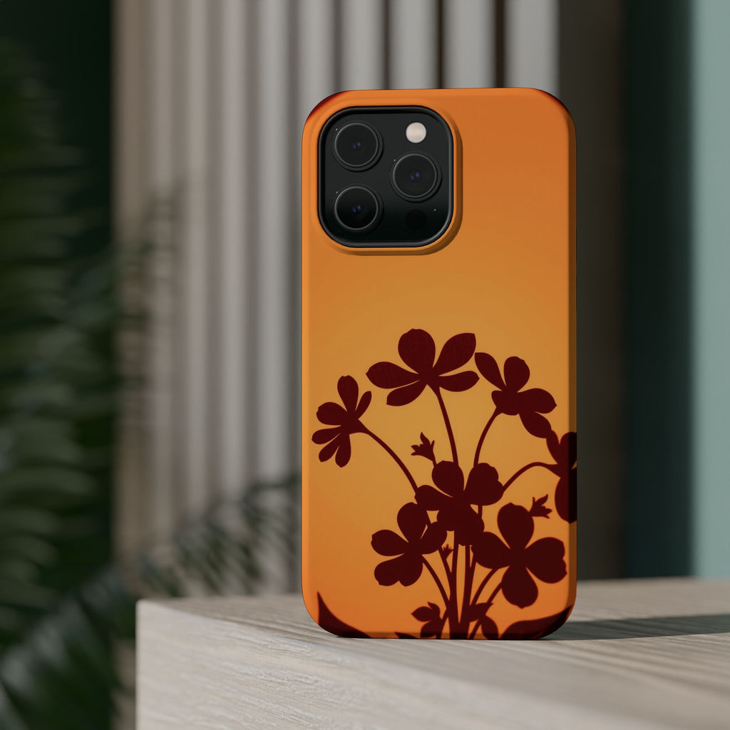 iPhone Floral Silhouette Electric Art Slim Everyday Designer Case · iPhone Case