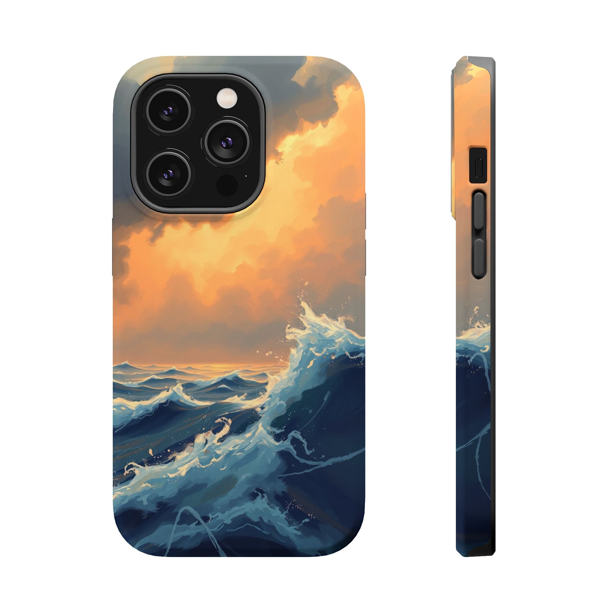 iPhone Sunset Amber And Peach Storm at Sea Slim iPhone Everyday · iPhone Case