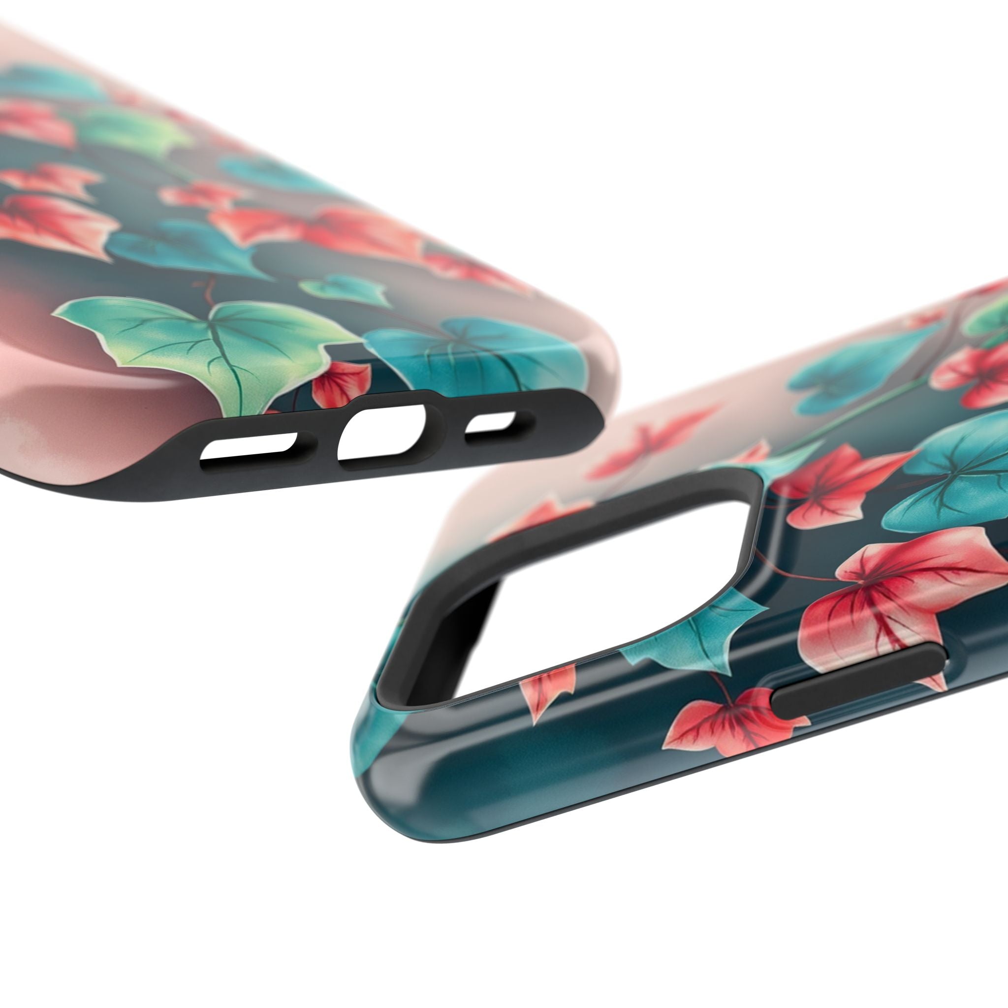 iPhone Art Nouveau Vine Teal And Coral Slim Snap Case · iPhone Case