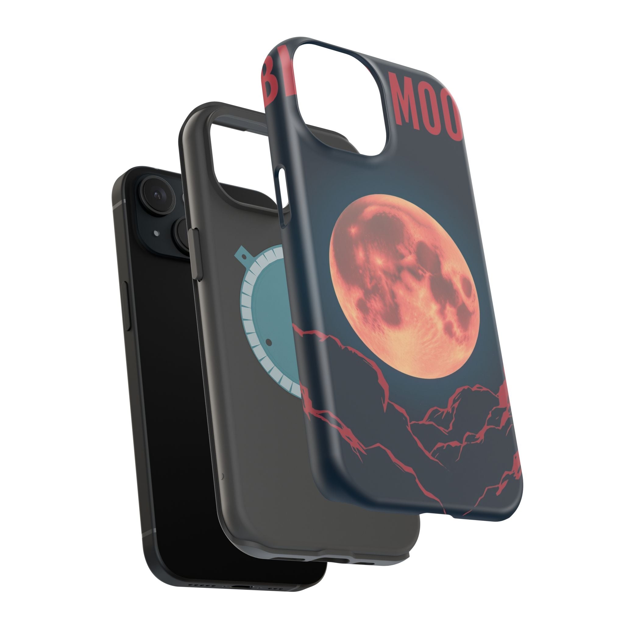 iPhone Blood Moon Rise Vintage Retro Poster Slim Everyday Designer Case · iPhone