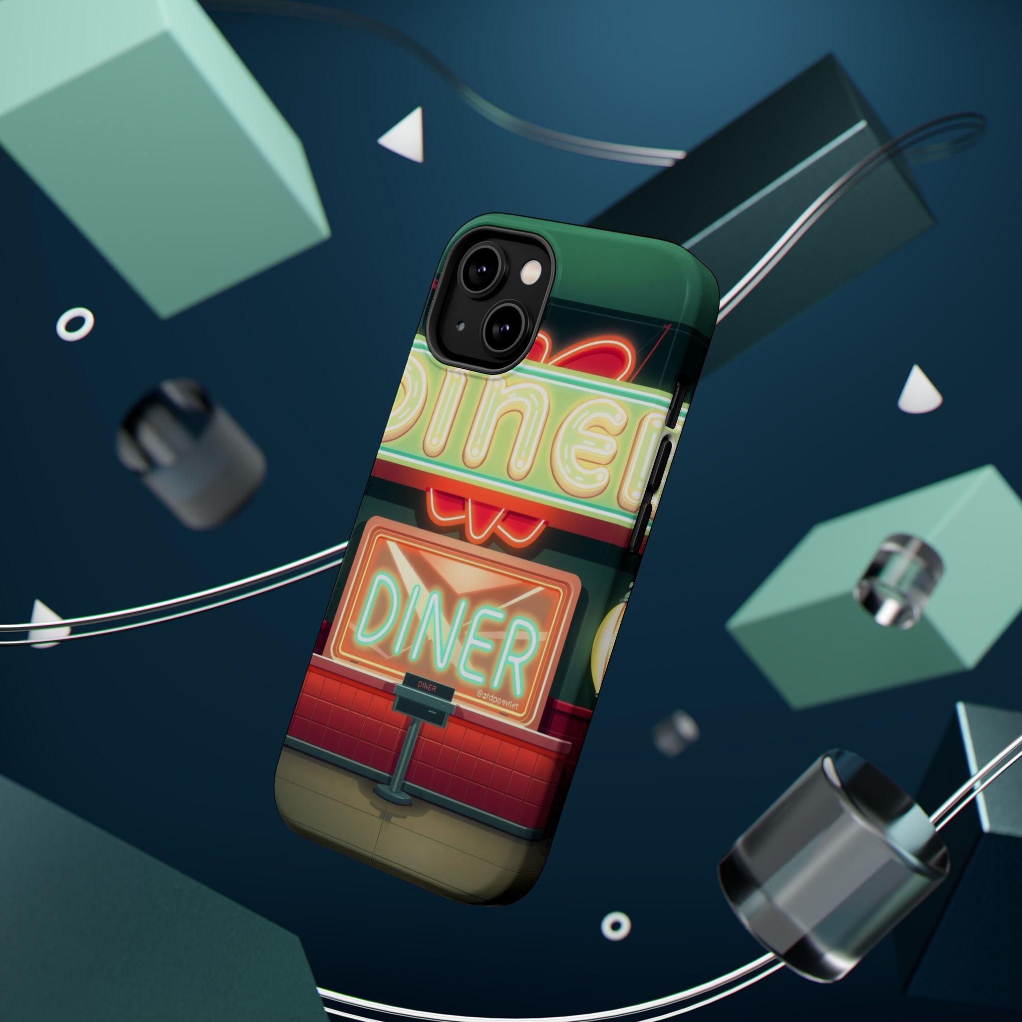 iPhone Neon Diner Sign Mystic Art Bold Modern Everyday Snap Case · iPhone Case