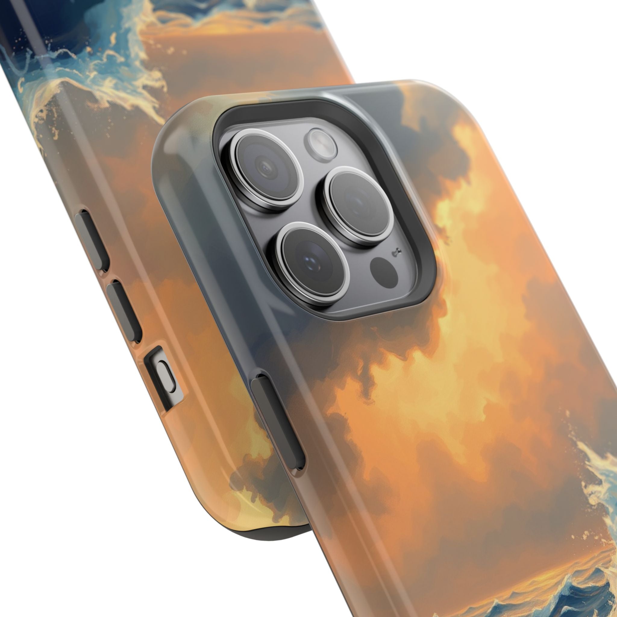 iPhone Sunset Amber And Peach Storm at Sea Slim iPhone Everyday · iPhone Case