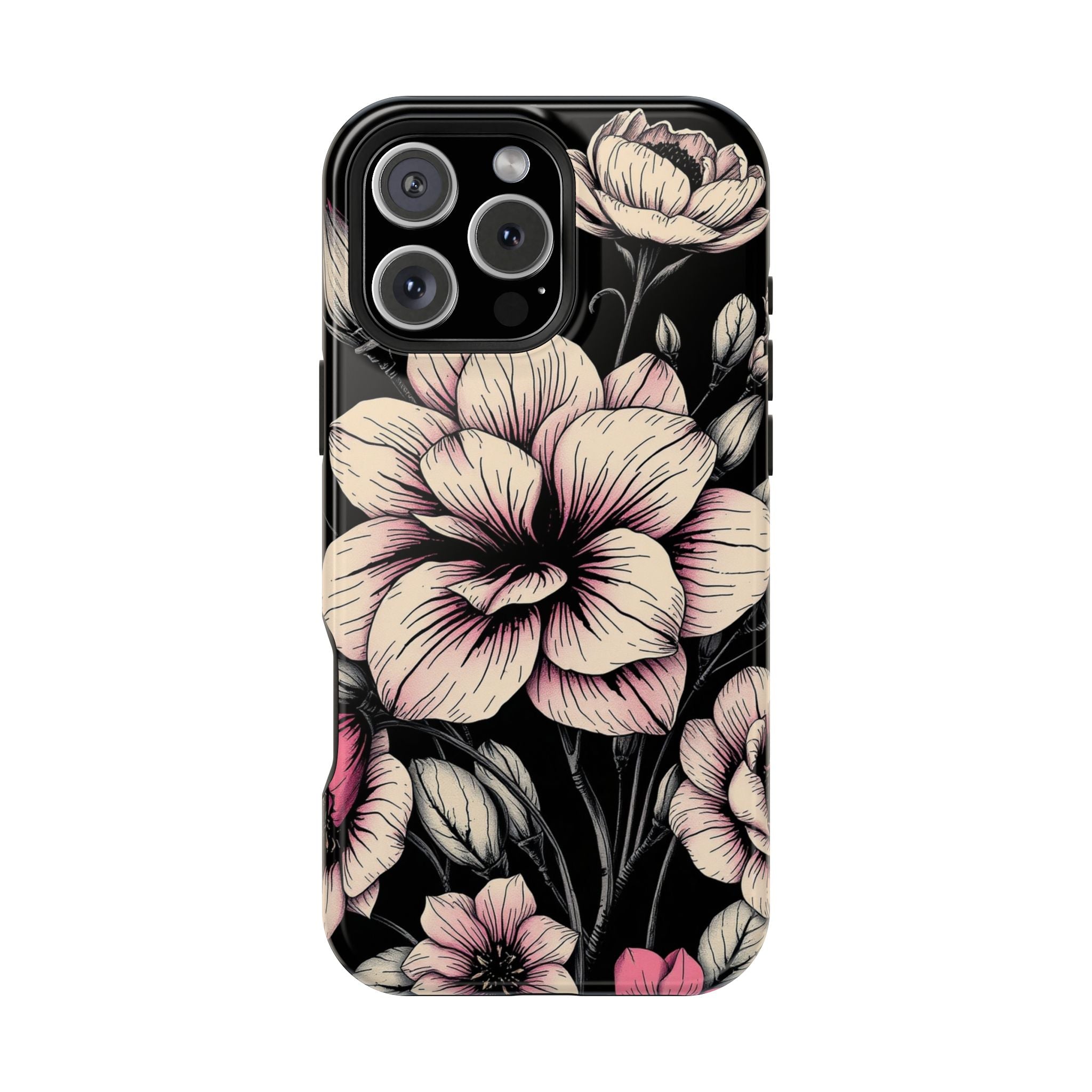 iPhone Floral Dark Academia Gothic Ink Slim Everyday Designer Case · iPhone Case