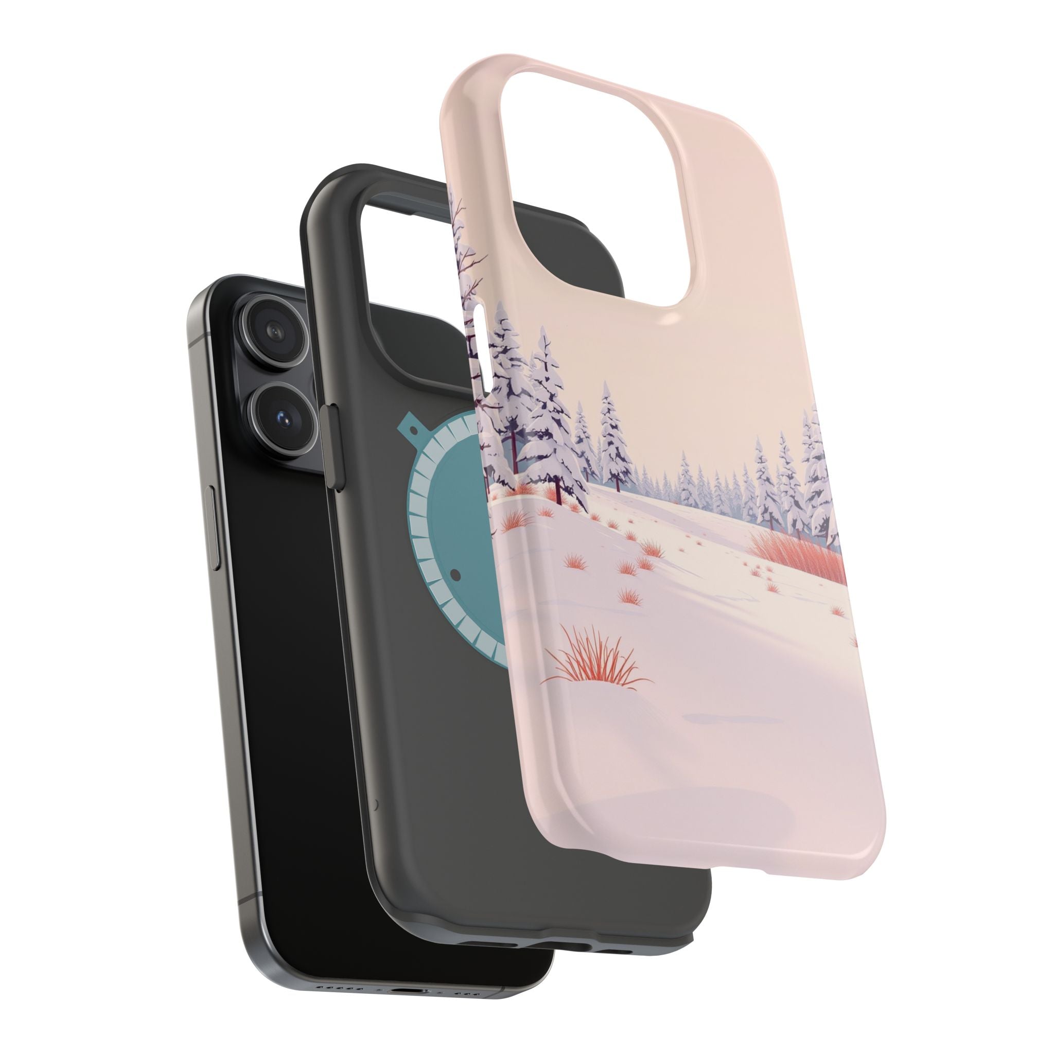 iPhone Snow Field Vintage Retro Poster Slim Everyday Designer Case · iPhone Case