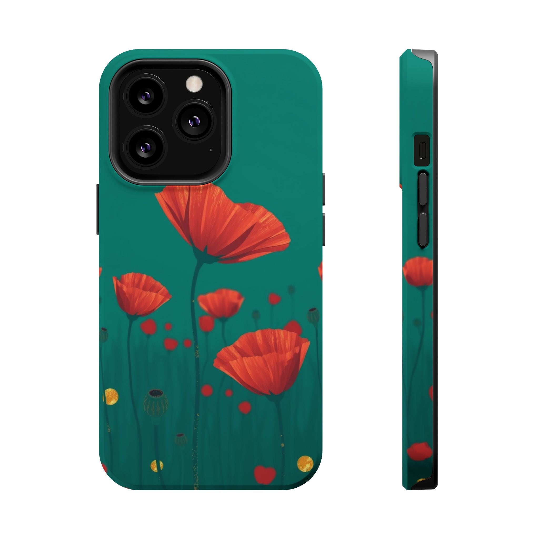 iPhone Earthy Poppy Field Design Bold Modern Everyday Snap Case · iPhone Case
