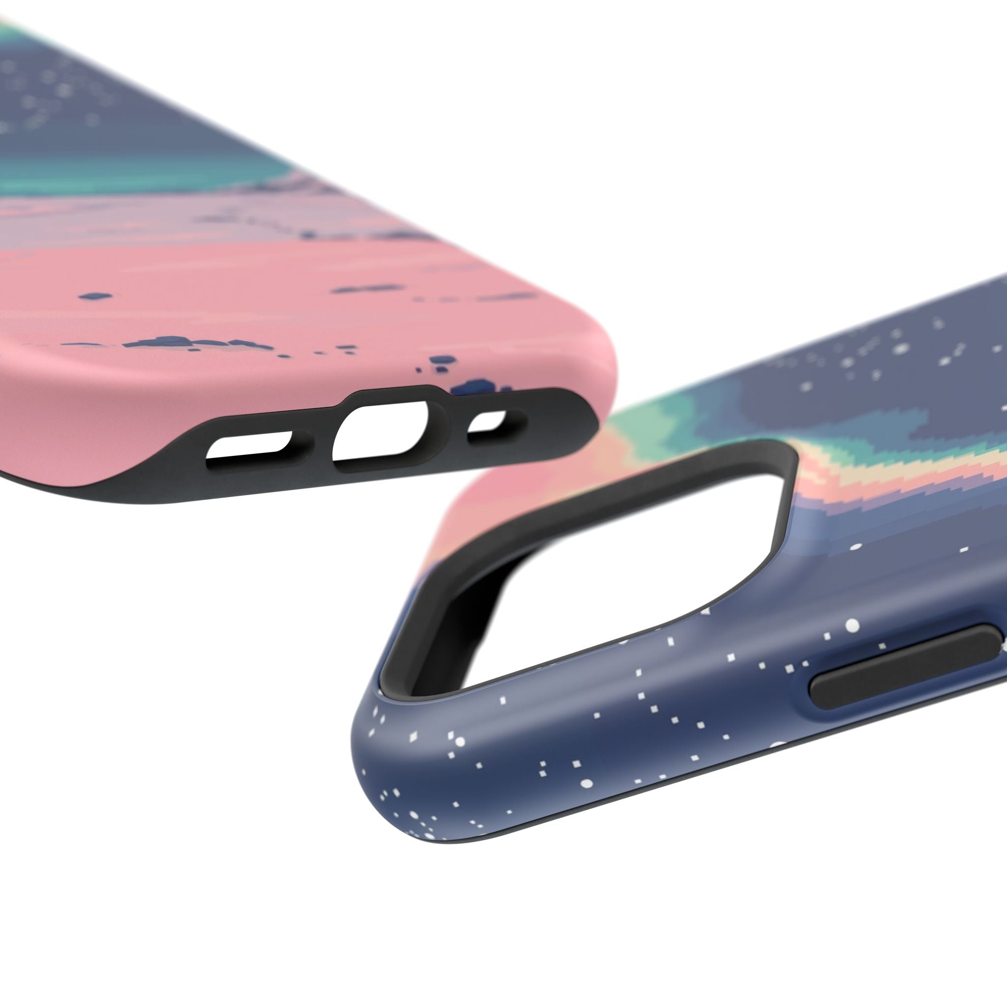 iPhone Mint And Blush Northern Lights Slim Everyday Designer Case · iPhone Case