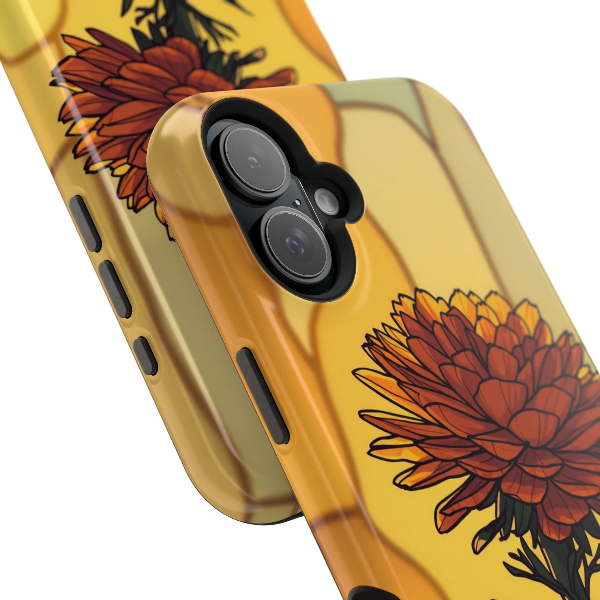 iPhone Sunset Amber And Peach Ranunculus Stack Soft iPhone Finish · iPhone Case