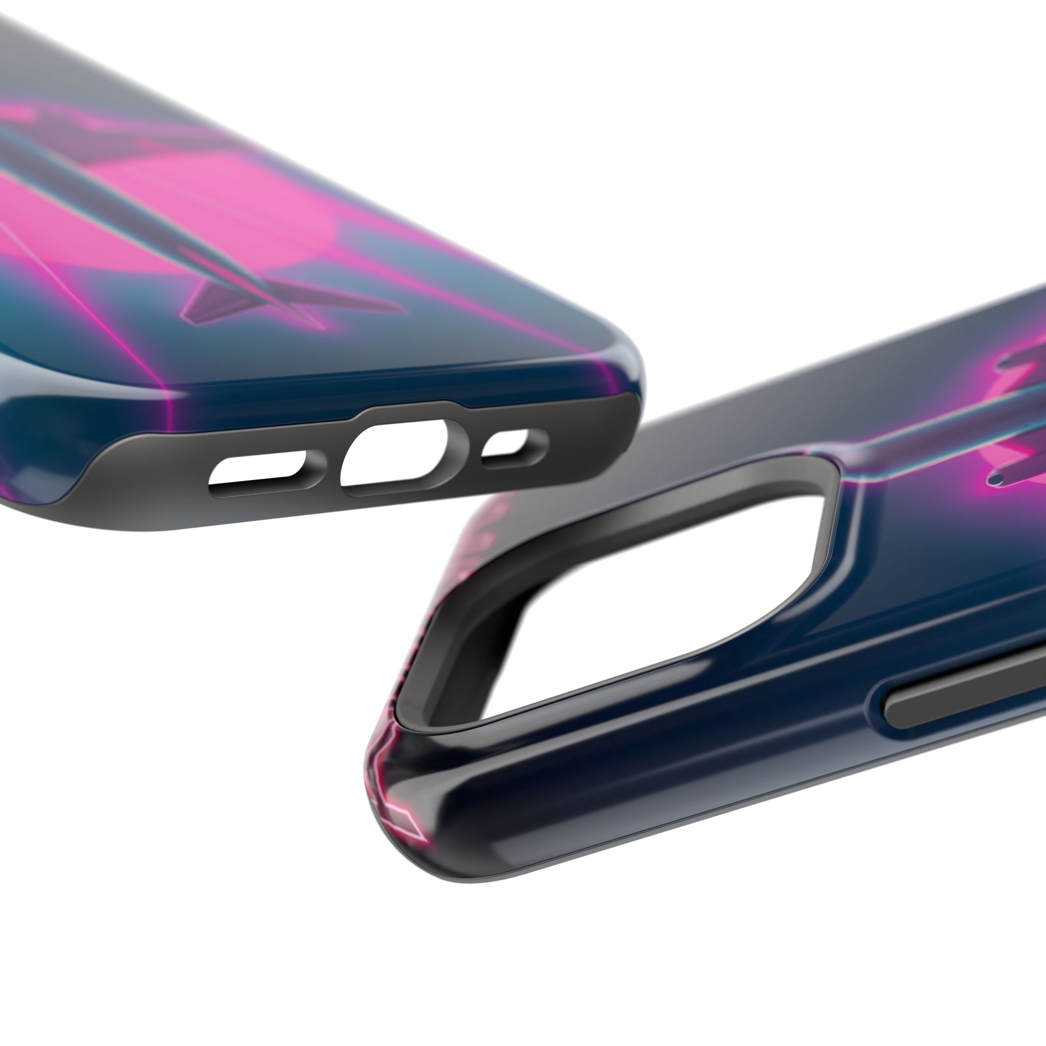 iPhone Cyan And Magenta Retro Airline Poster Slim Everyday Designer Case · iPhon
