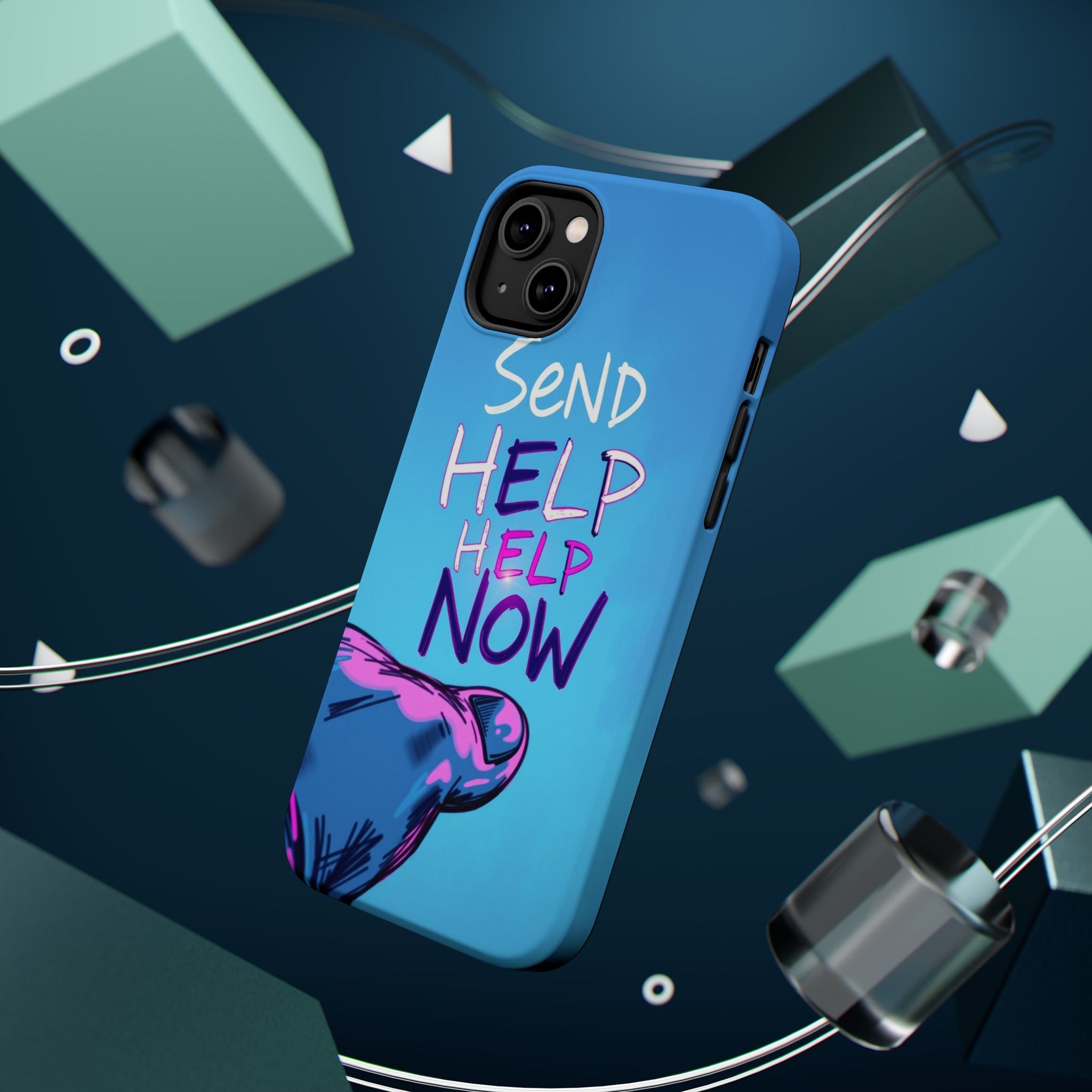 iPhone Radiant Send Help Now Design Slim Everyday Designer Case · iPhone Case