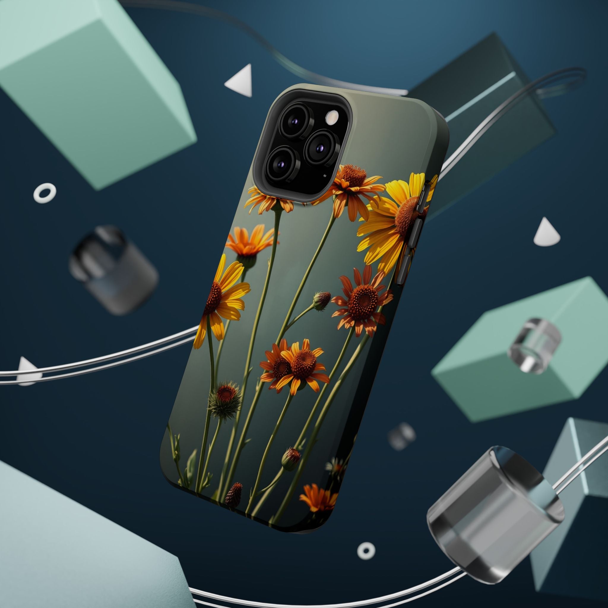 iPhone Mustard And Rust Wildflower Bunch Slim Everyday iPhone Designer · iPhone