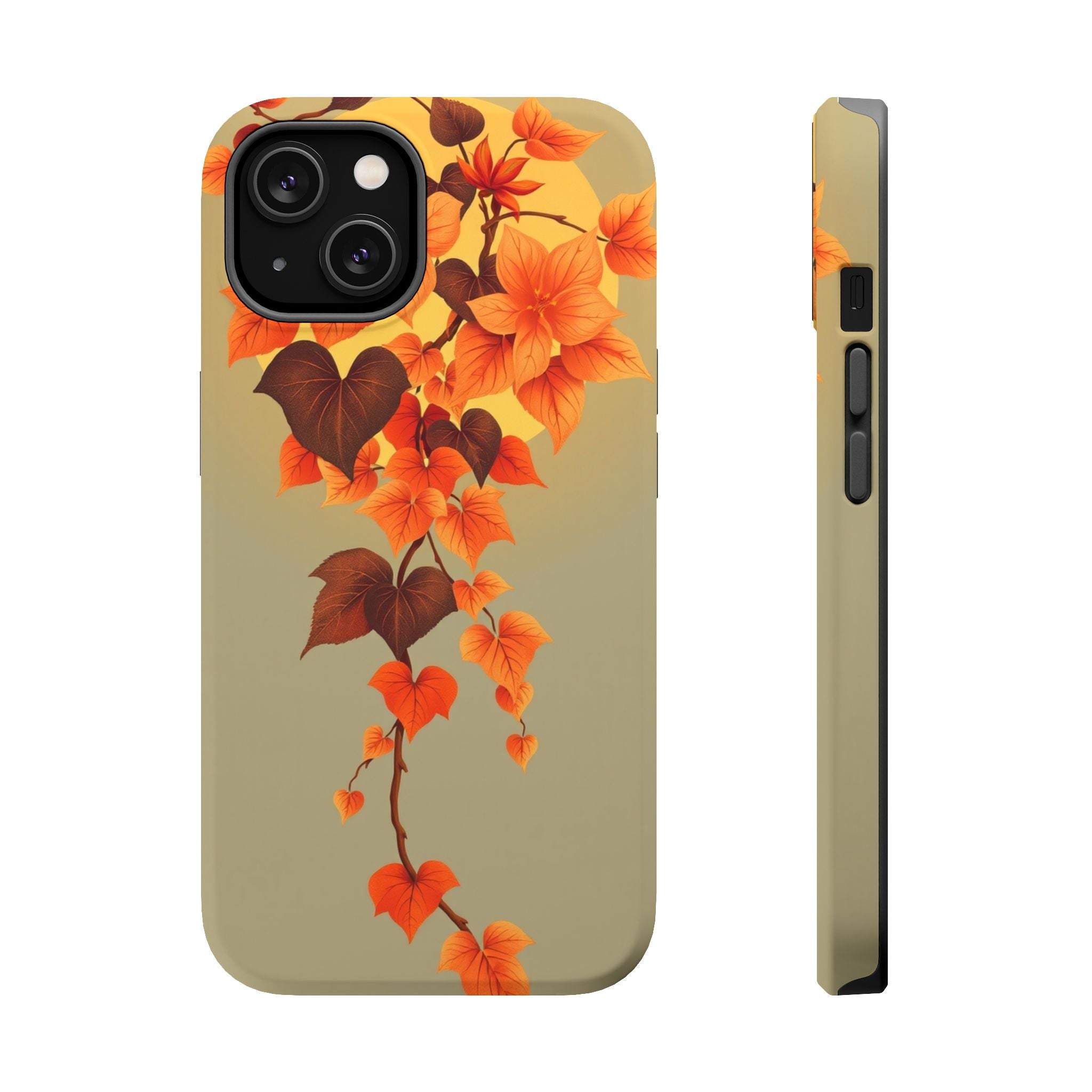 iPhone Sunset Amber And Peach Art Nouveau Vine Soft iPhone Finish · iPhone Case