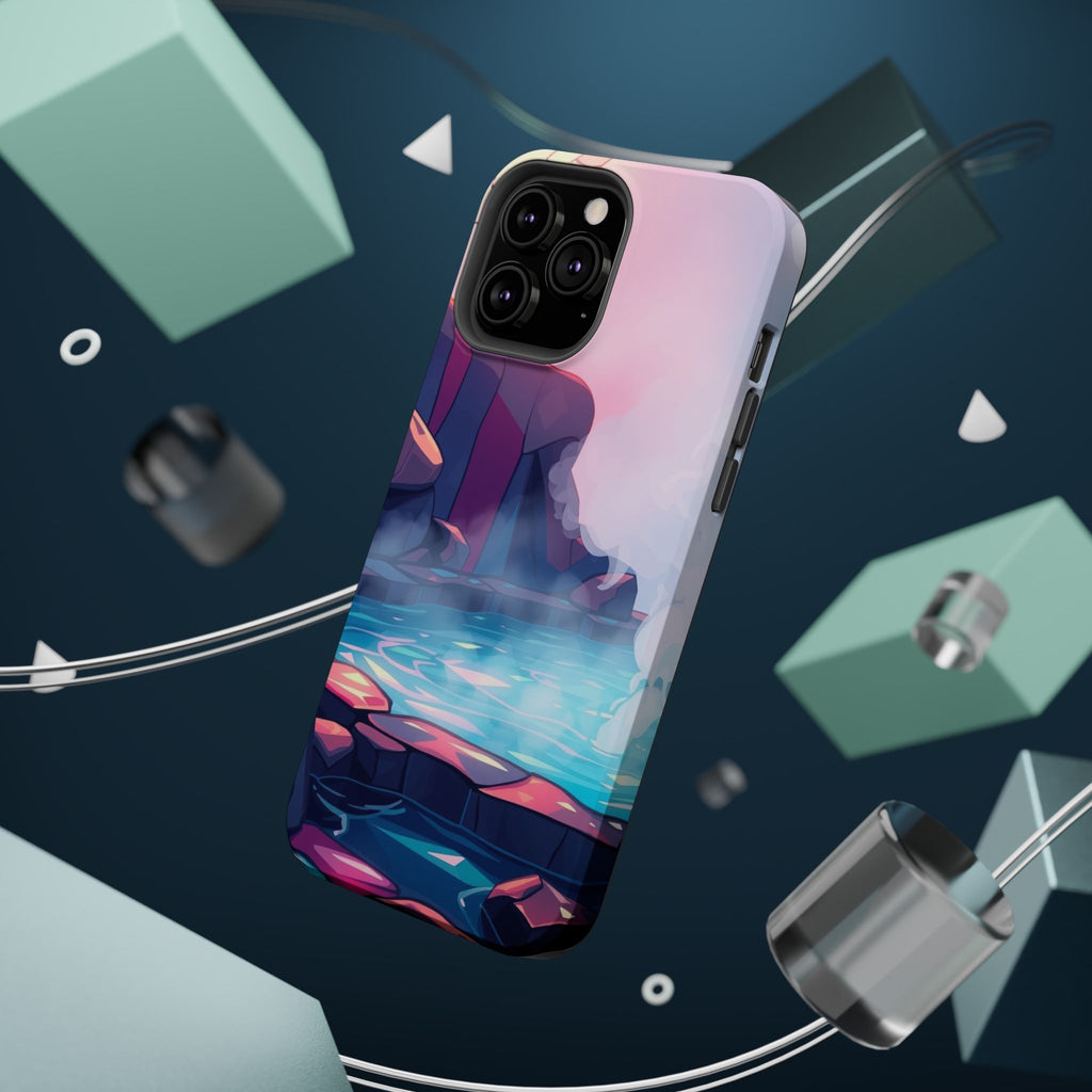 iPhone Cyan And Magenta Hot Spring Steam Slim Everyday iPhone Designer · iPhone