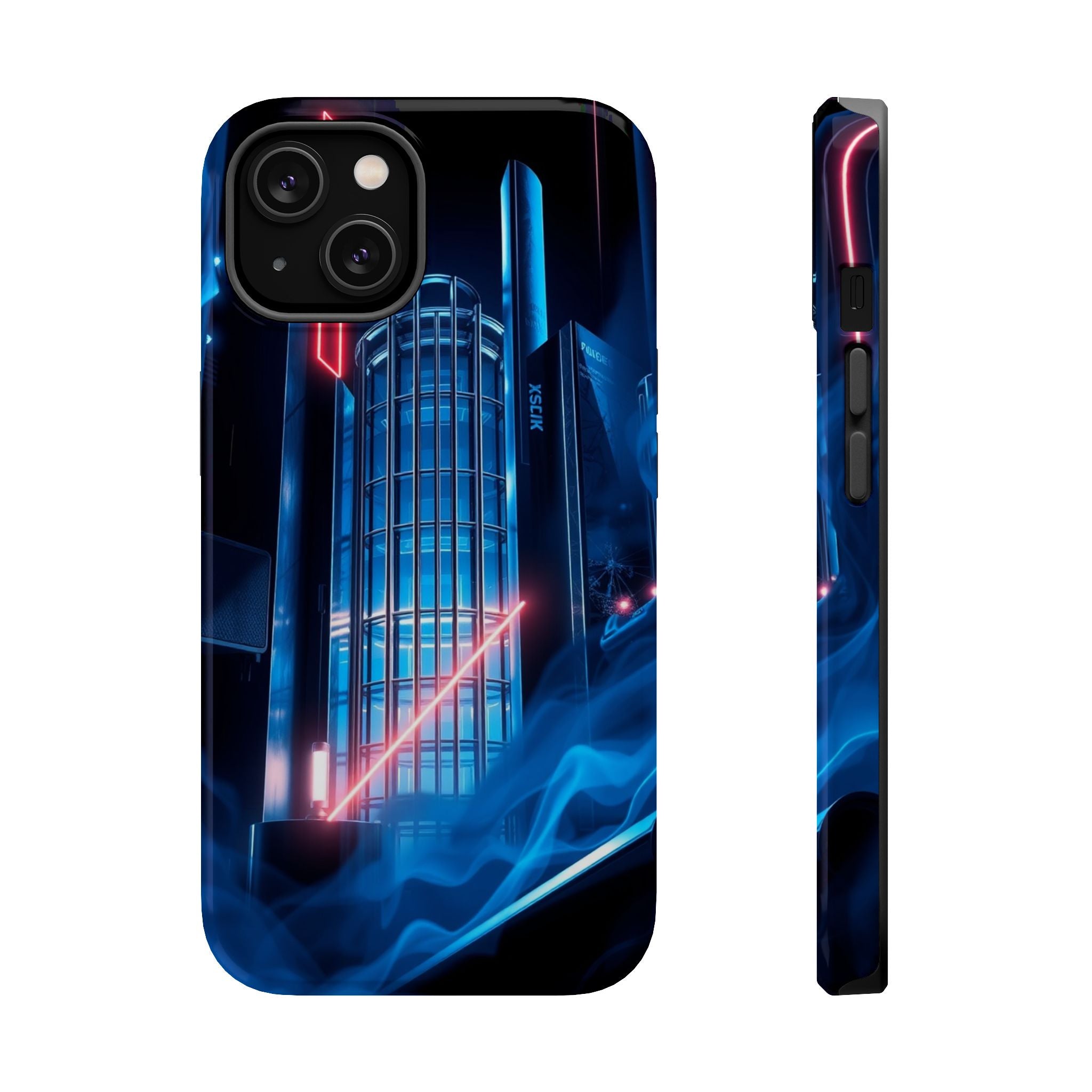 iPhone Midnight Blue And Silver Bauhaus Composition Slim Snap Case · iPhone Case
