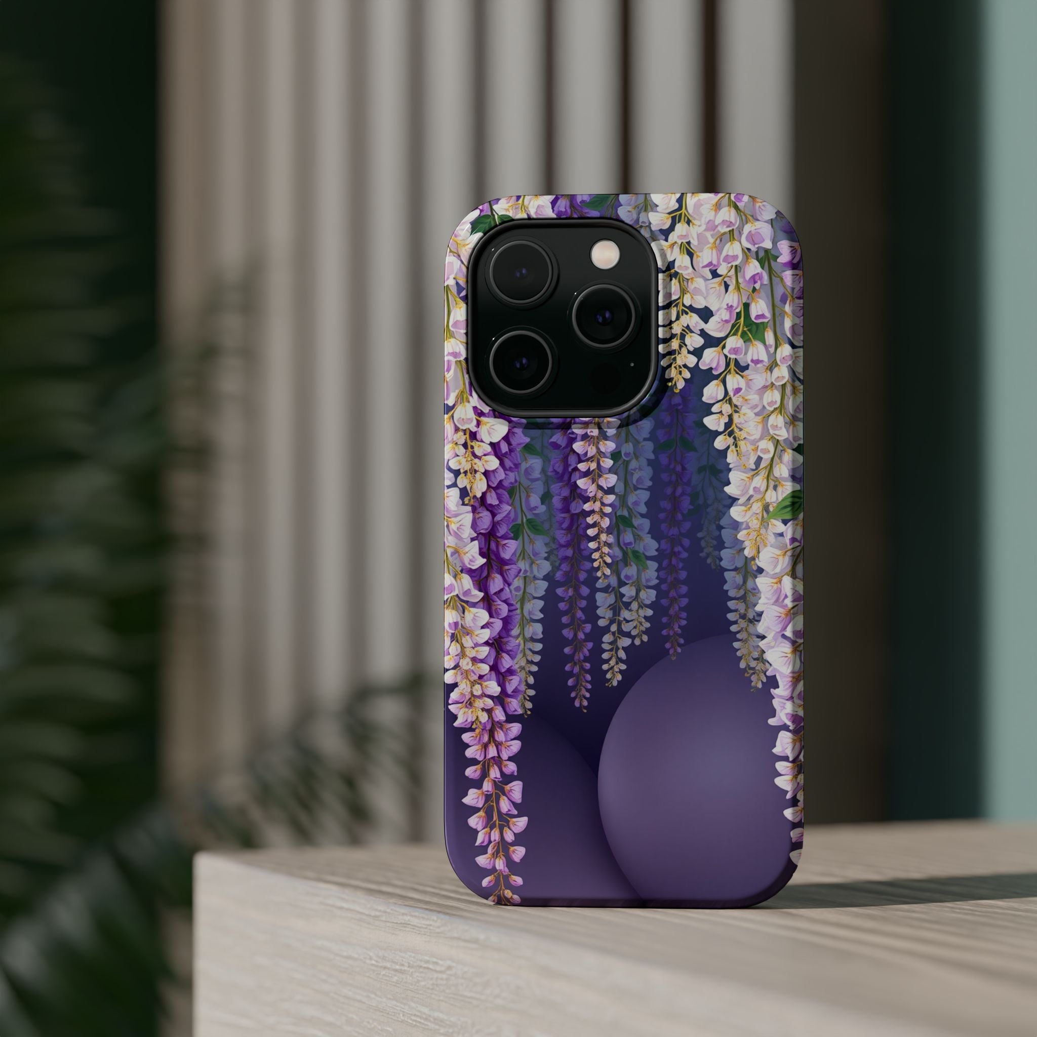 iPhone Mint And Blush Wisteria Cascade Slim Everyday Designer Case · iPhone Case