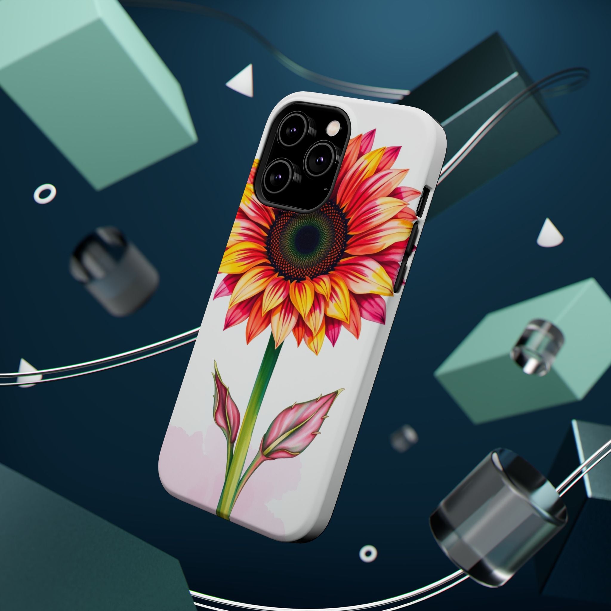 iPhone Sunflower Pop Vibrant Watercolor Slim Snap Case · iPhone Case