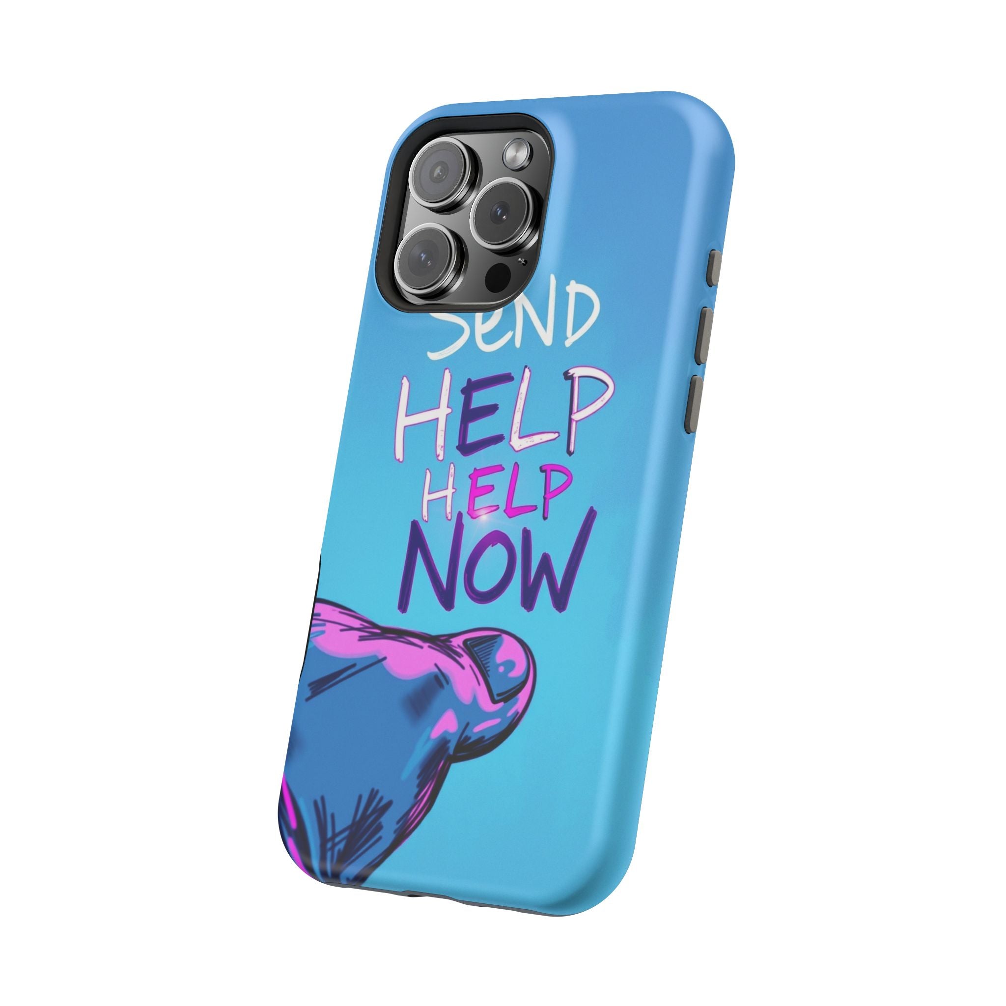 iPhone Radiant Send Help Now Design Slim Everyday Designer Case · iPhone Case
