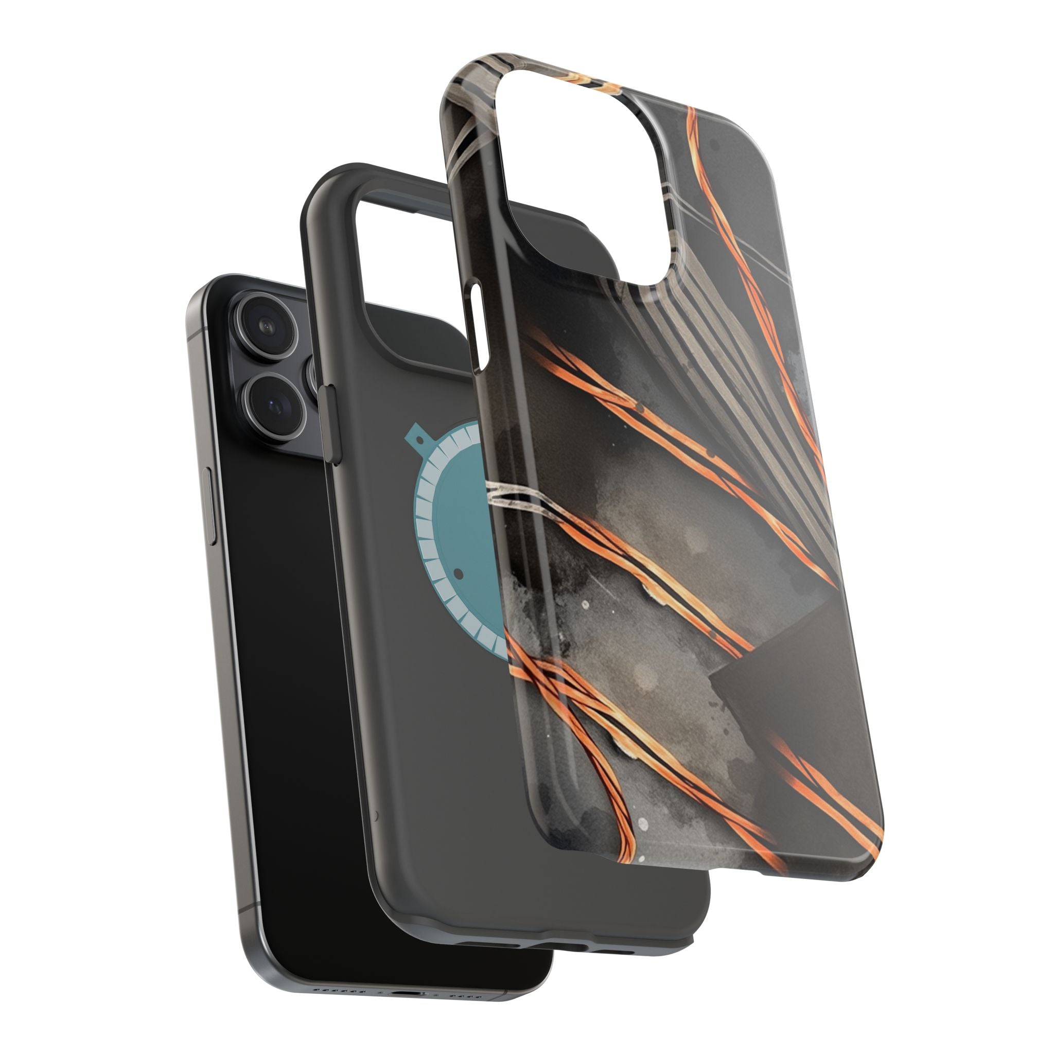 iPhone Charcoal And Copper Thread Pattern Slim iPhone Everyday Designer · iPhone