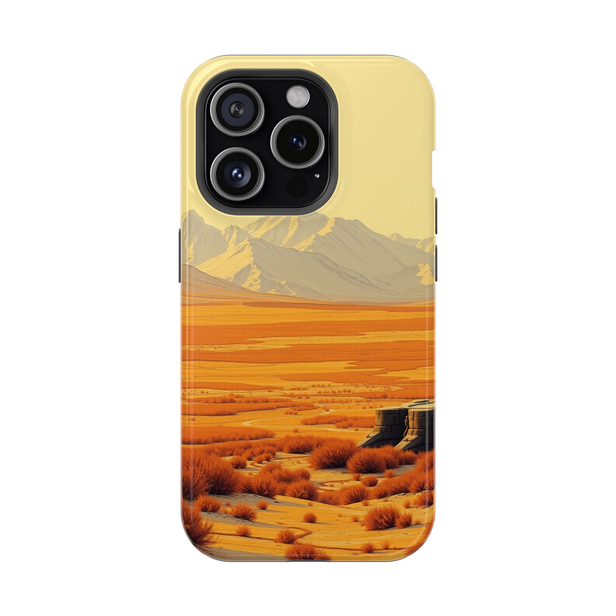 iPhone Mustard And Rust Tundra Expanse Slim Everyday Designer Case · iPhone Case