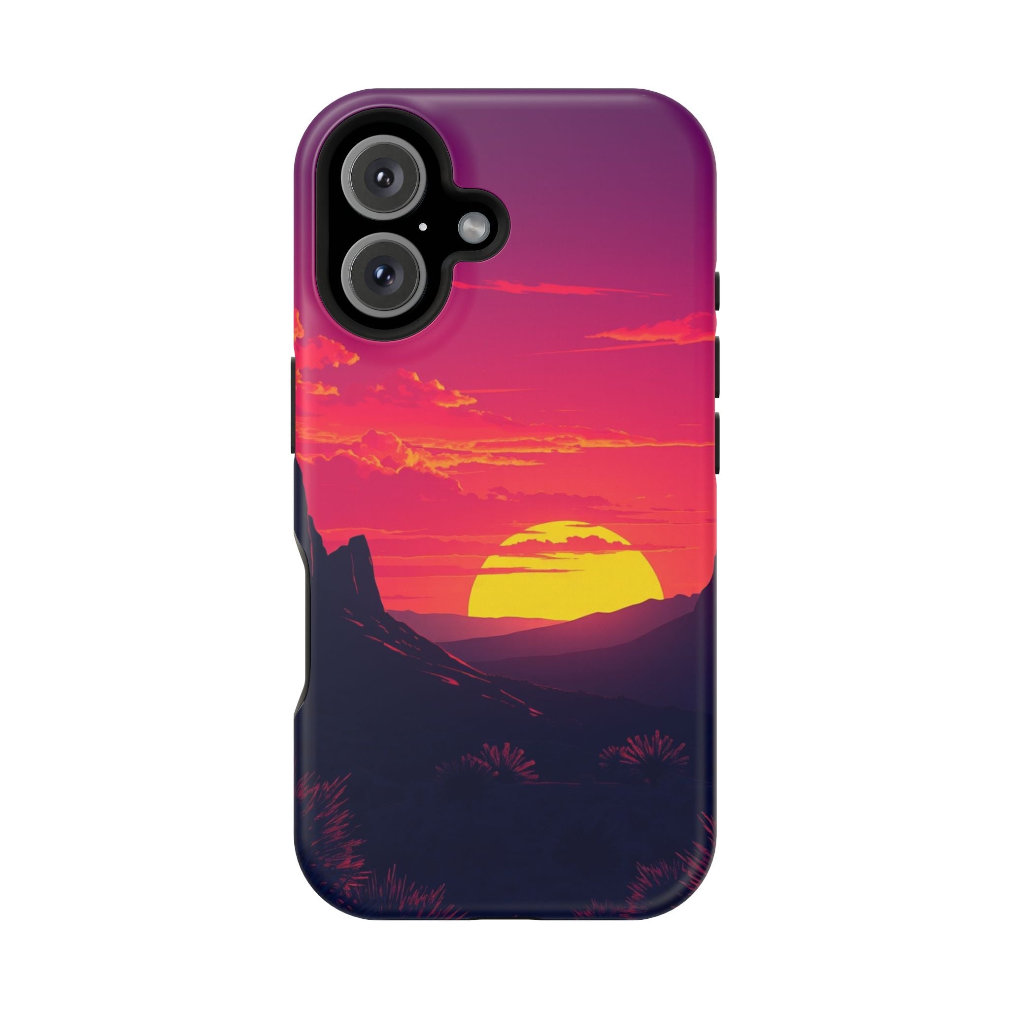 iPhone Cyan And Magenta Mesa Sunset Slim Everyday Designer Case · iPhone Case