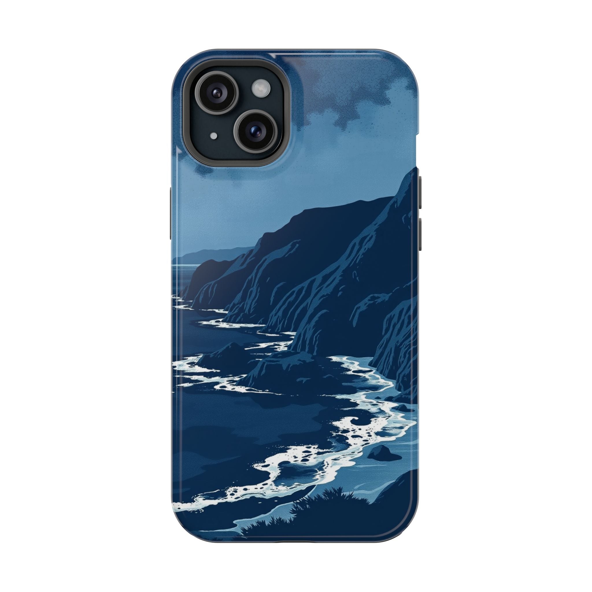 iPhone Midnight Blue And Silver Hibiscus Coast Carry Case Slim Snap Case · iPhon