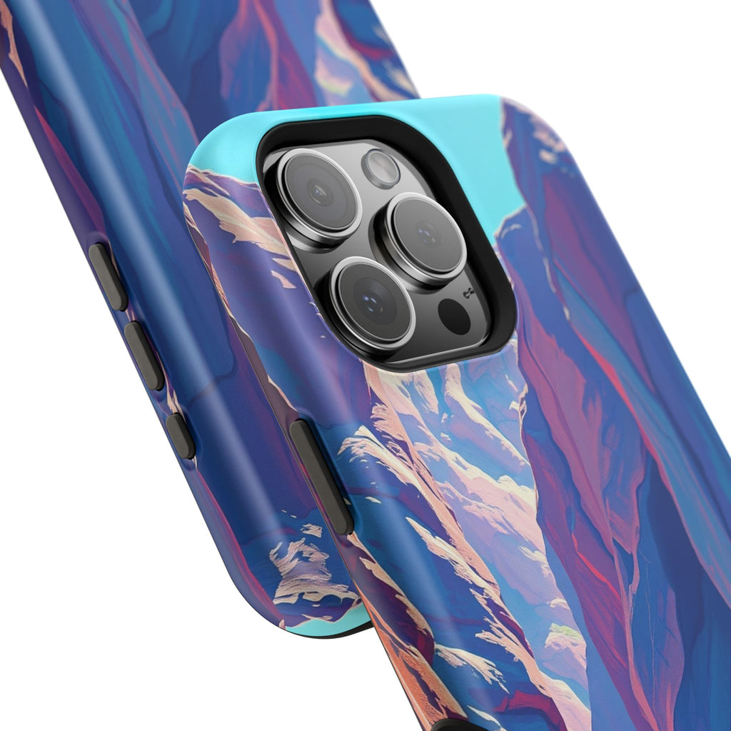 iPhone Cyan And Magenta Canyon Wall Slim Everyday Designer Case · iPhone Case
