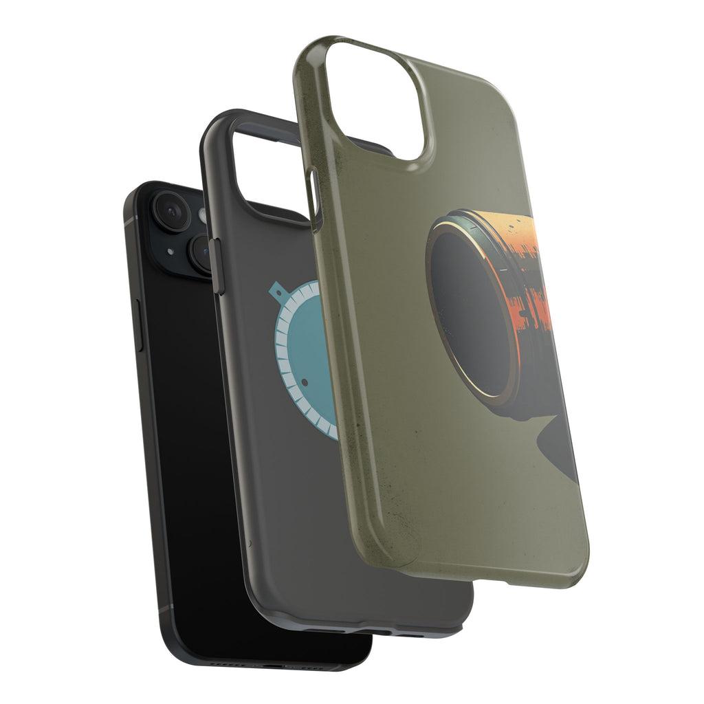 iPhone Charcoal And Copper Vintage Postcard Slim Everyday Designer Case · iPhone