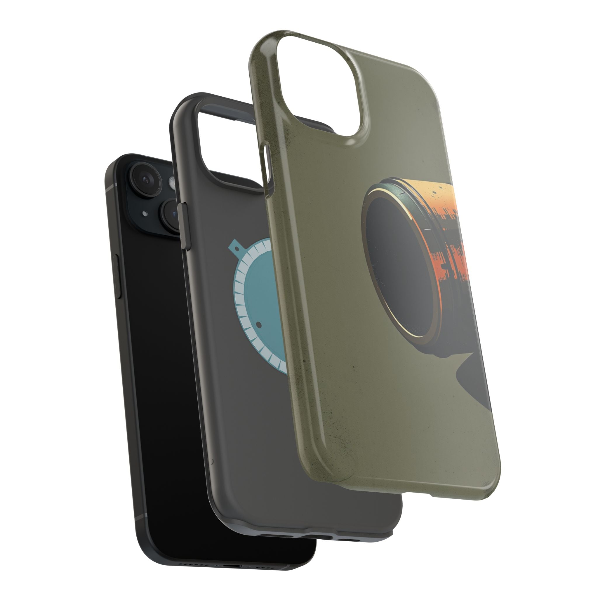 iPhone Charcoal And Copper Vintage Postcard Slim Everyday Designer Case · iPhone