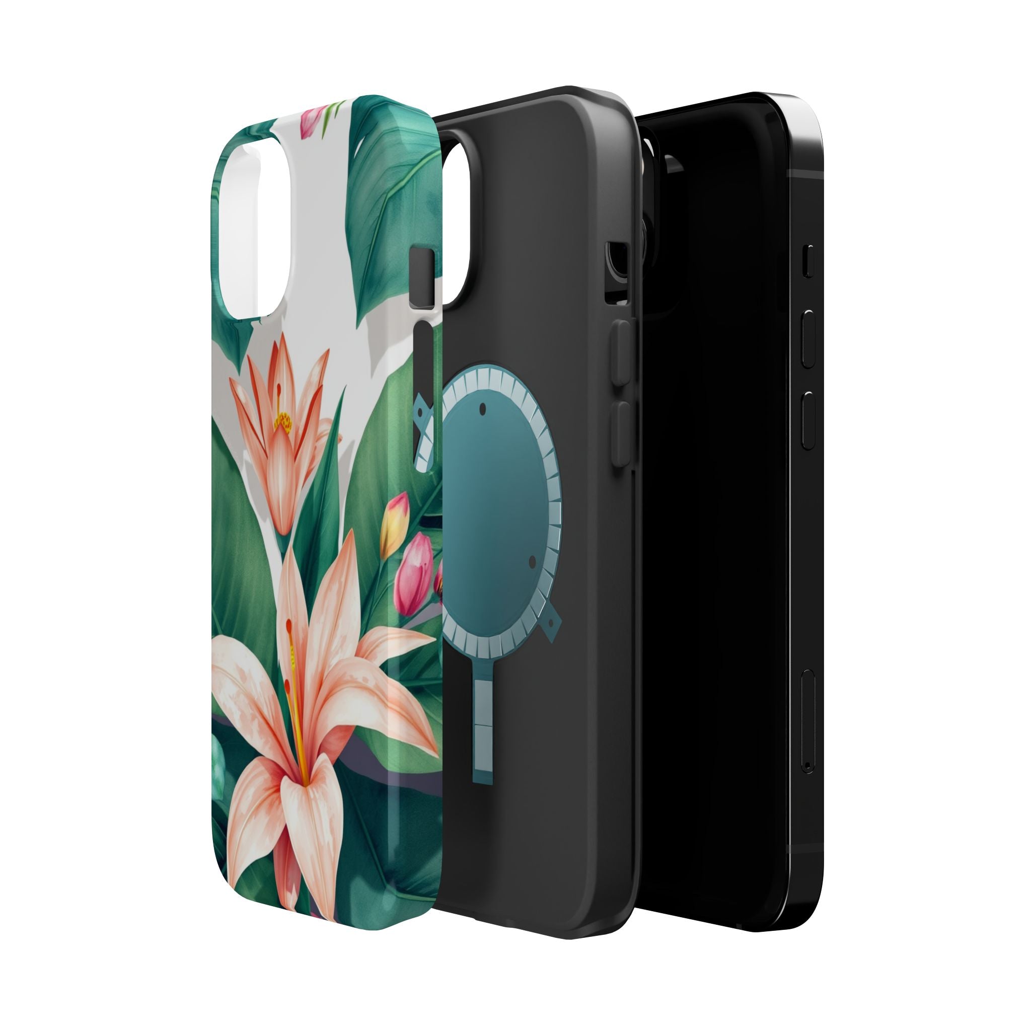 iPhone Tropical Bloom Sage And Ivory Slim Snap Case Gal · iPhone Case