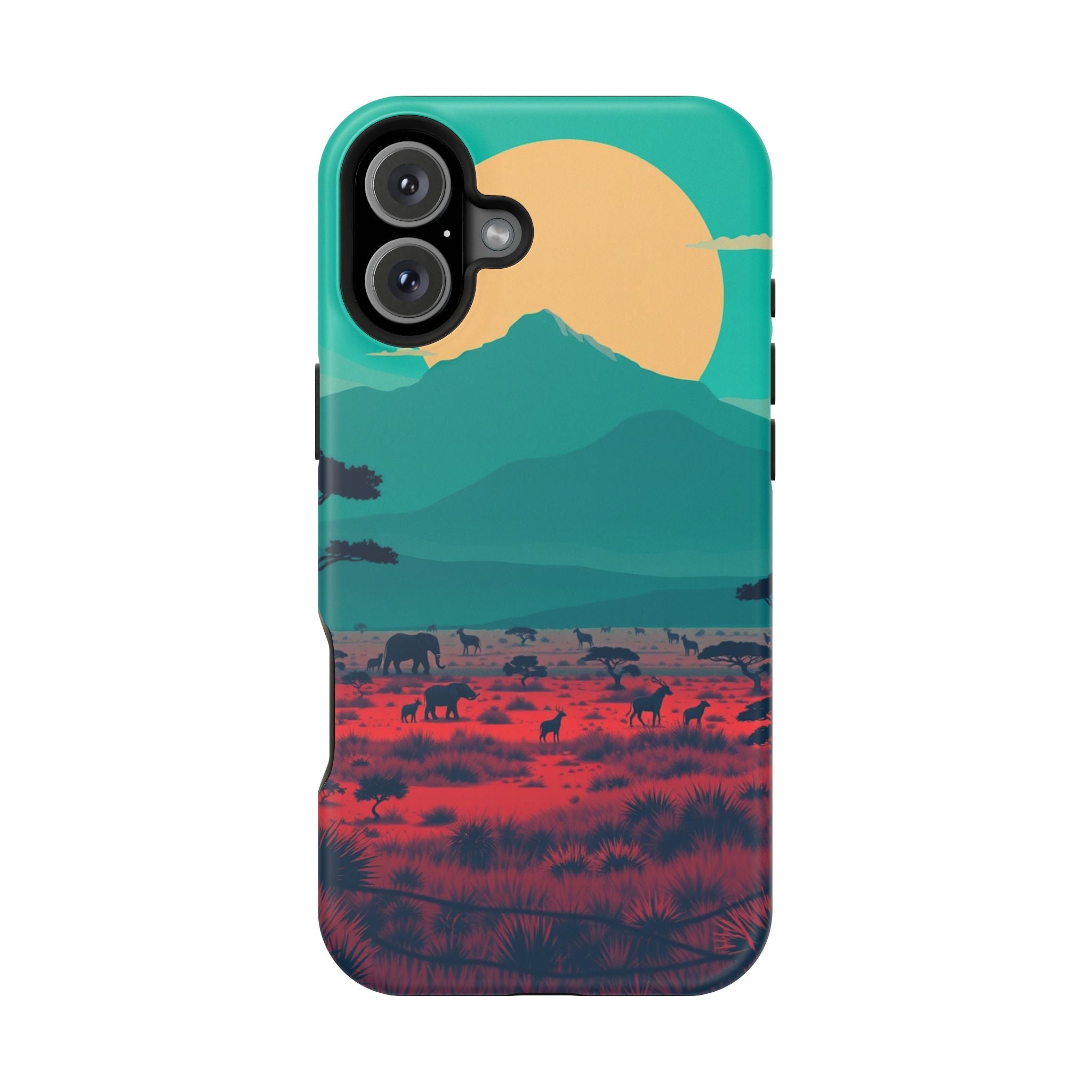 iPhone Savanna Horizon Vintage Retro Poster Slim iPhone Everyday · iPhone Case