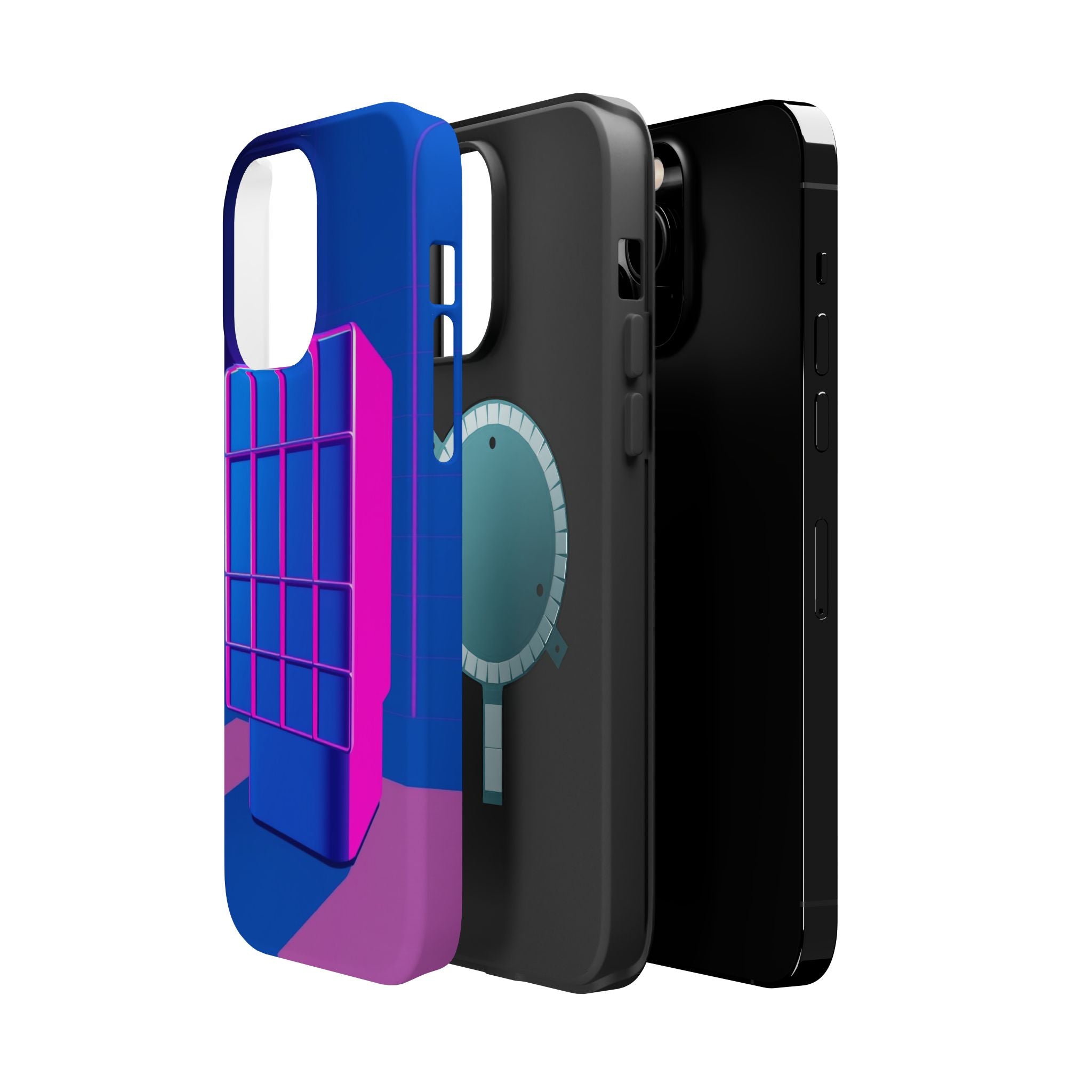 iPhone Earthy 80s Grid Synthwave Design Slim Everyday Designer Case · iPhone Cas