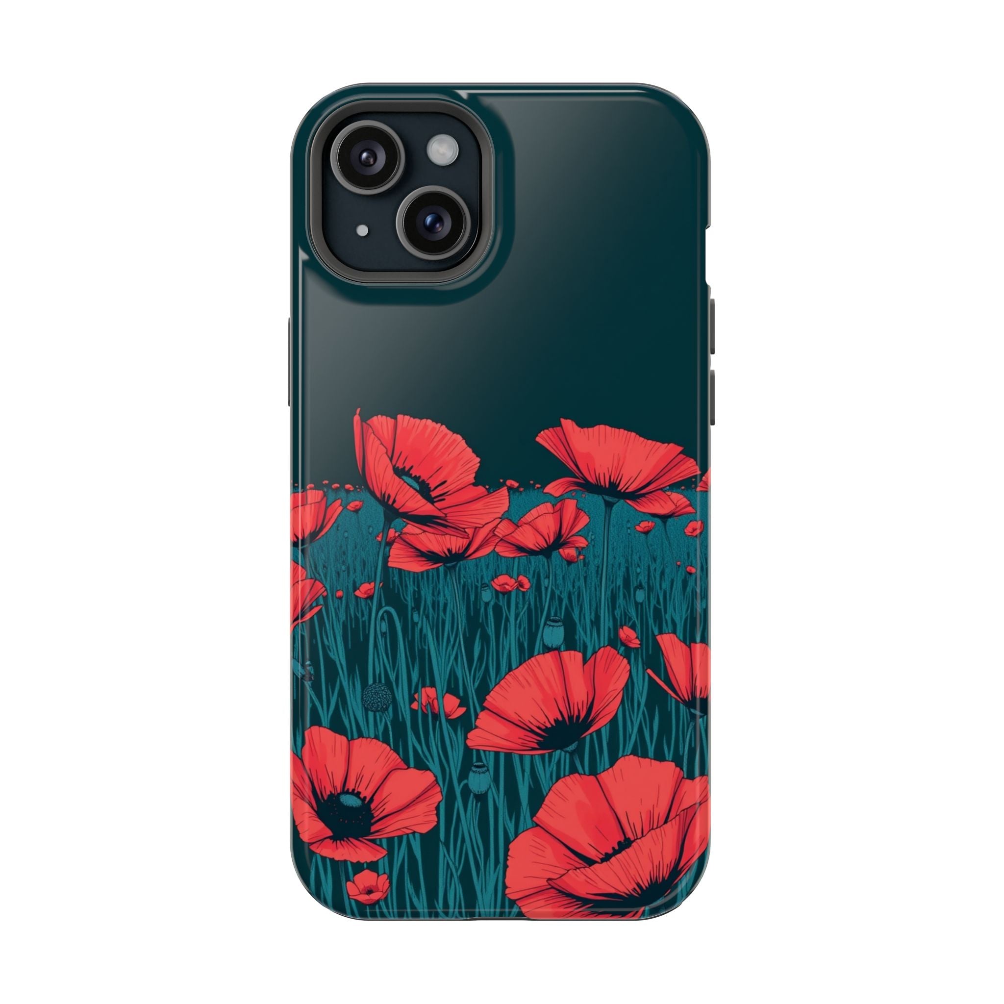 iPhone Poppy Field Dark Gothic Ink Clean Minimal Snap Cas Slim Snap Case · iPhon
