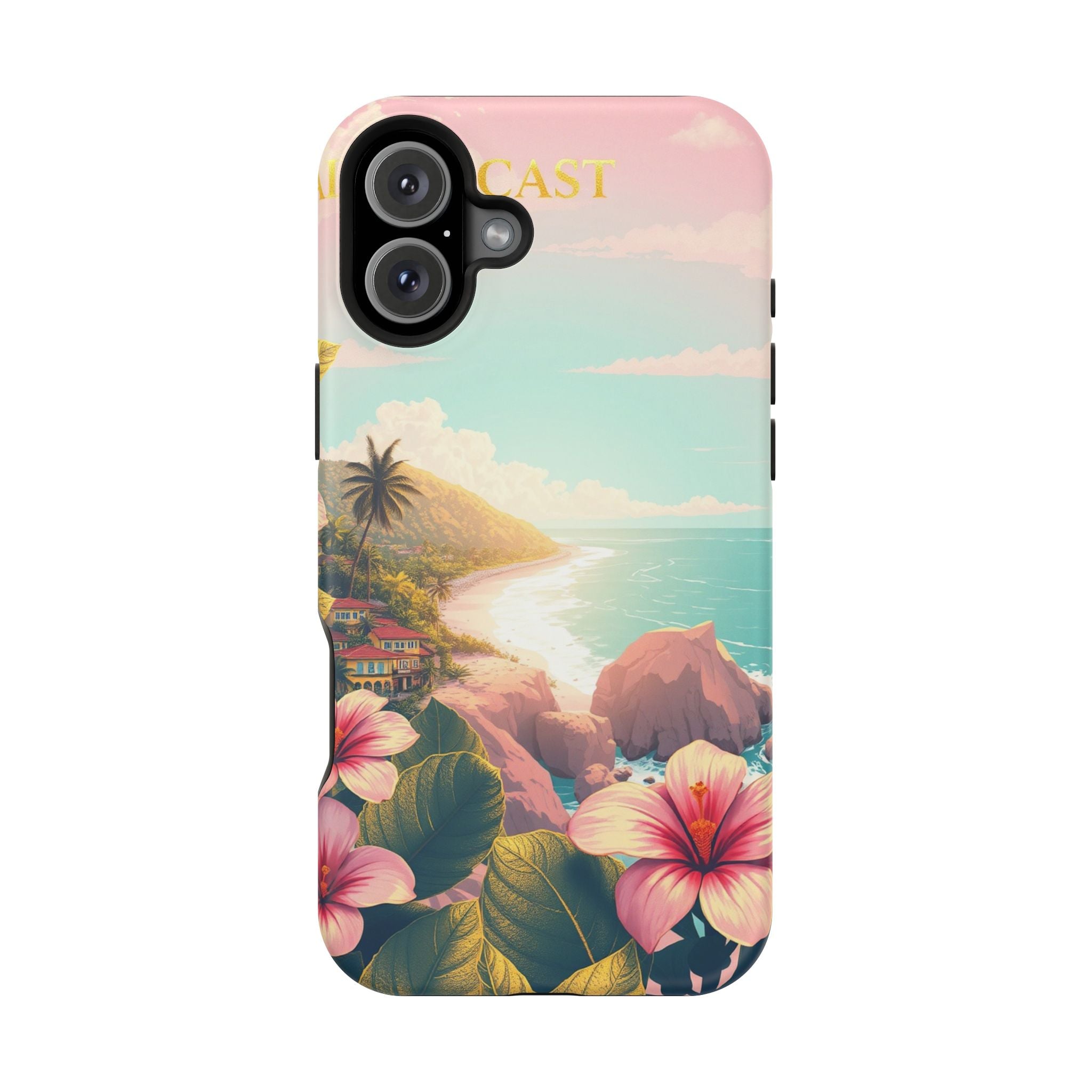 iPhone Mint And Blush Hibiscus Coast Slim Everyday iPhone 14 Designer · iPhone C