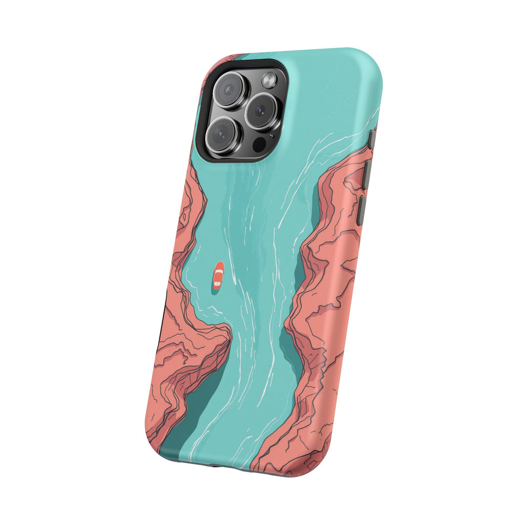 iPhone Teal And Coral River Delta Aerial Slim Everyday iPhone Designer · iPhone