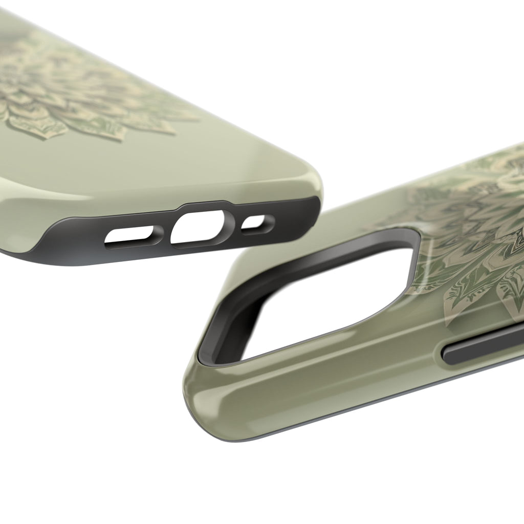 iPhone Sage And Ivory Floral Mandala Slim Everyday Designer Case · iPhone Case
