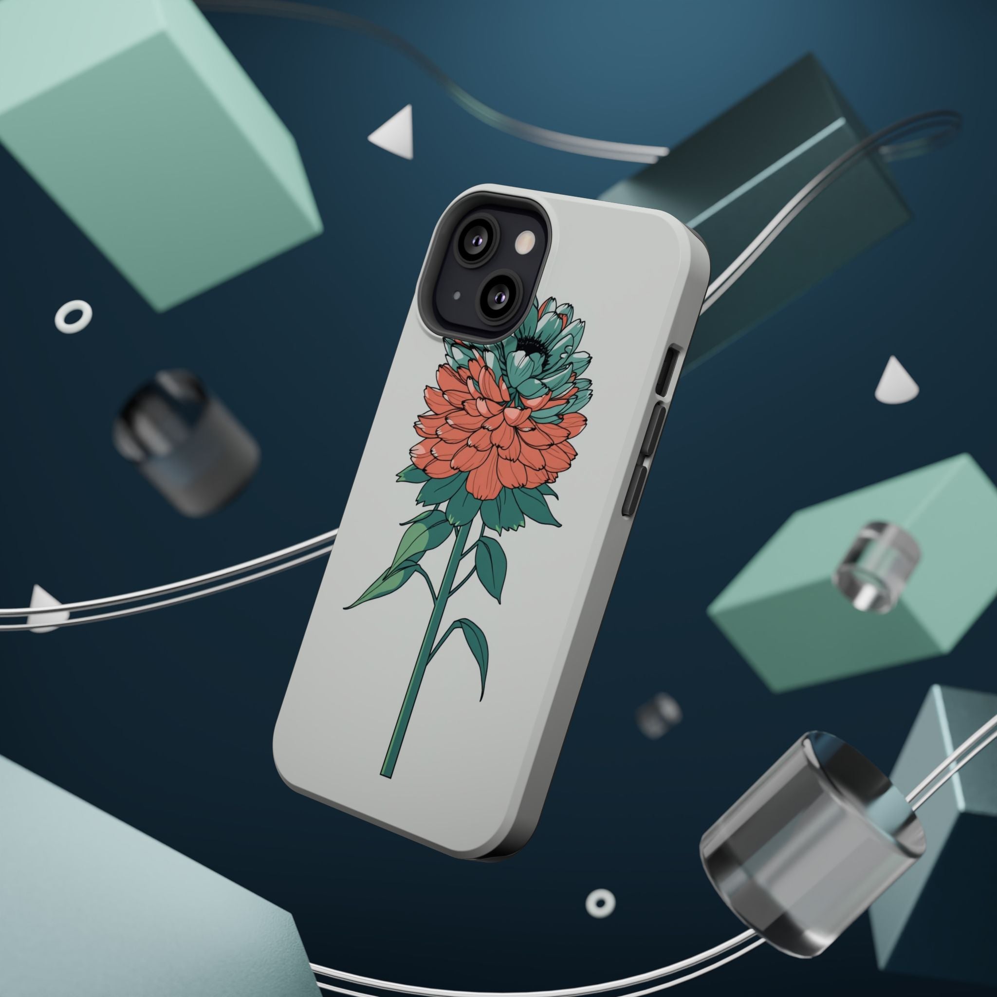 iPhone Serene Ranunculus Stack Design Slim Everyday Designer Case · iPhone Case