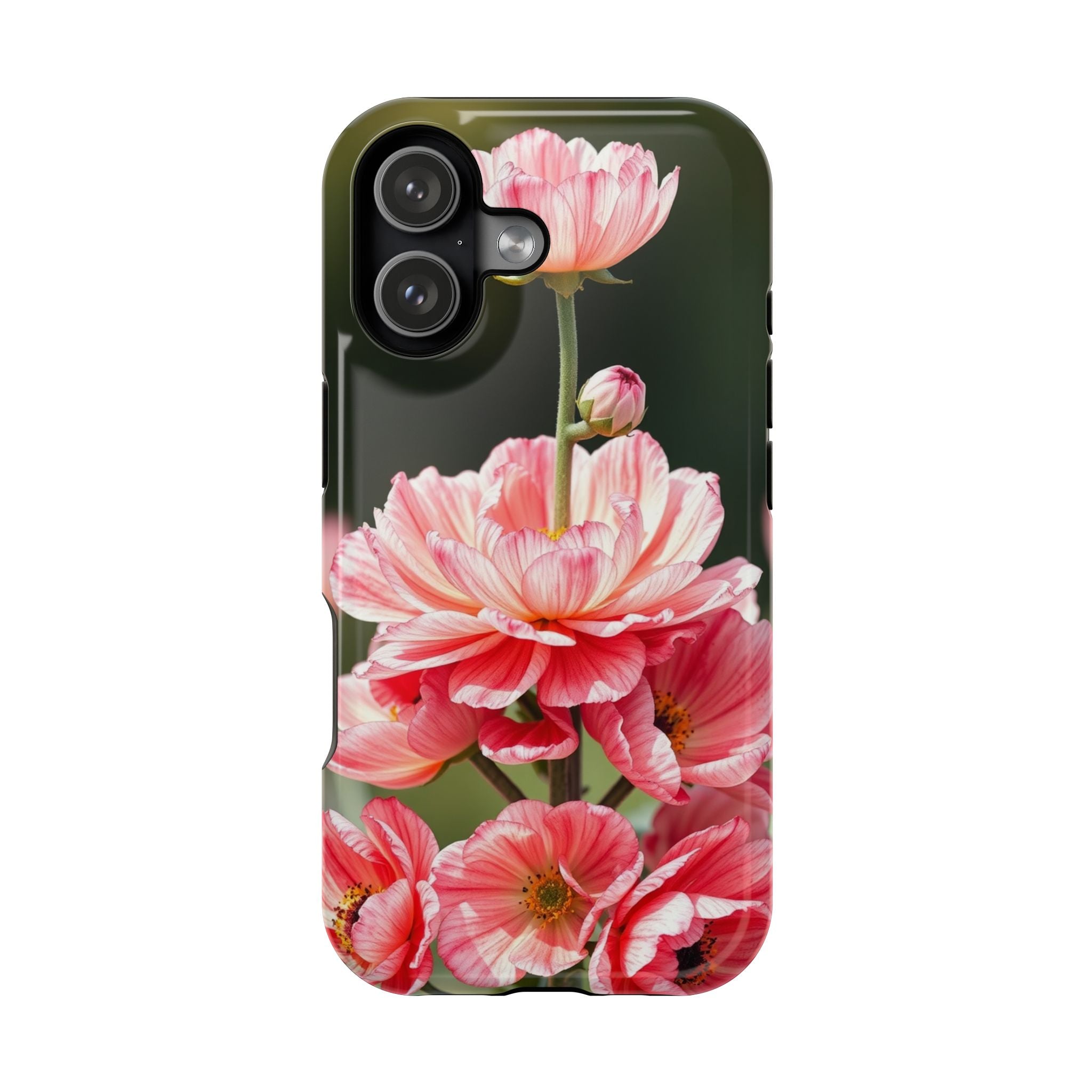 iPhone Ranunculus Stack Vibrant Watercolor Slim Snap Case · iPhone Case